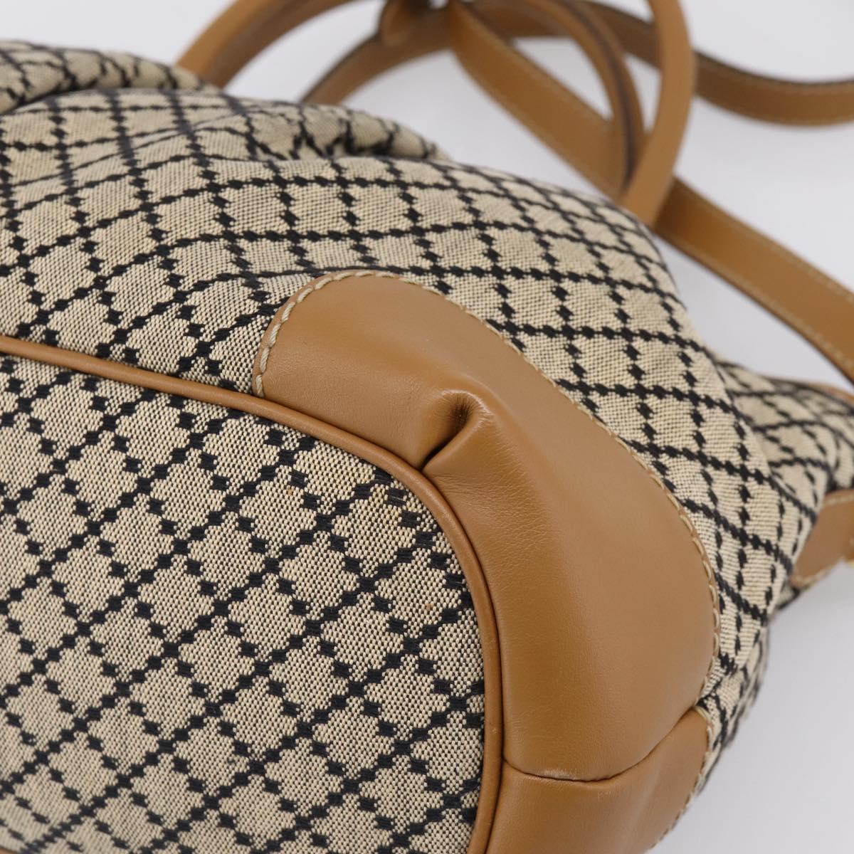 GUCCI Diamante Sukey Hand Bag Canvas 2way Beige Gold 247902 Auth 201967A