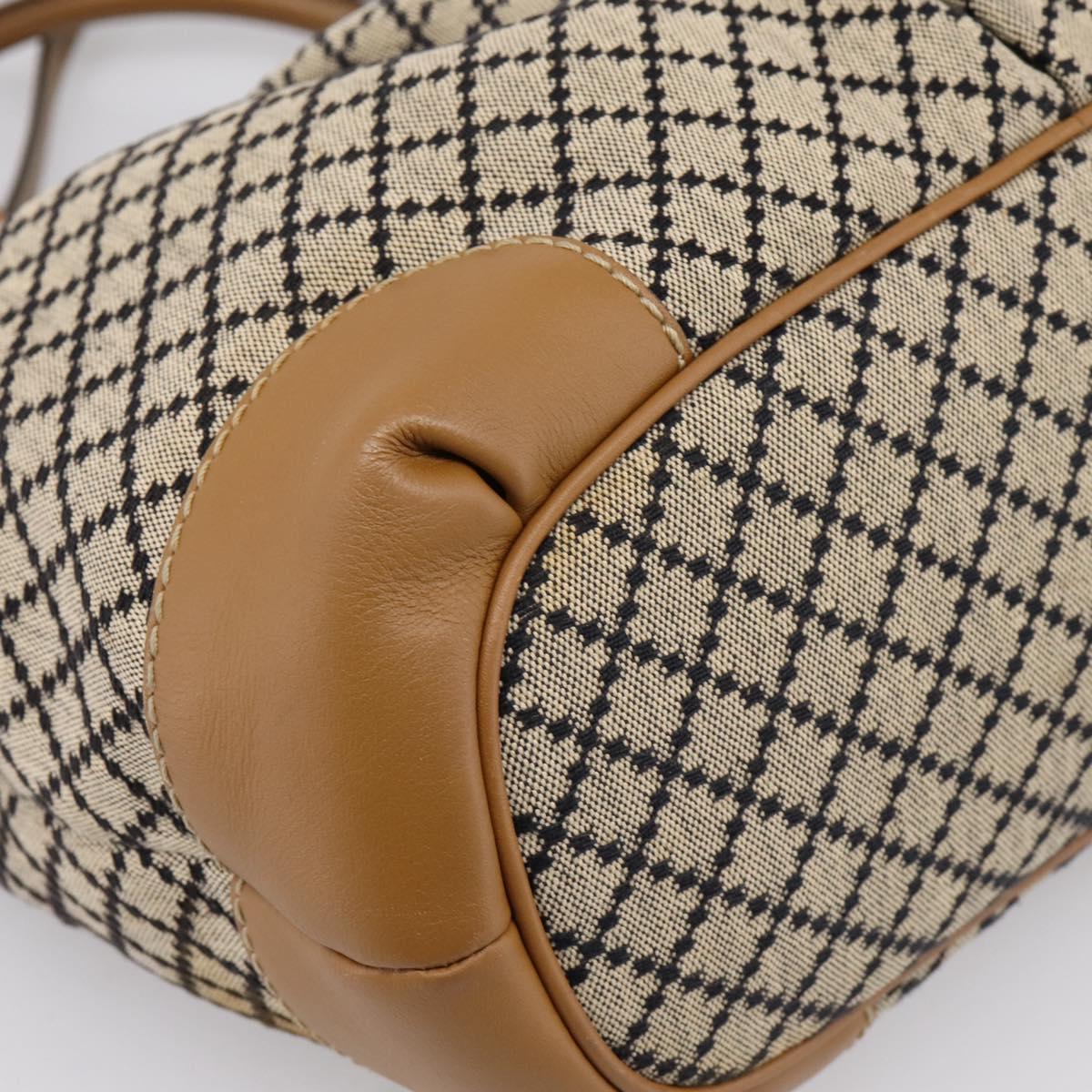 GUCCI Diamante Sukey Hand Bag Canvas 2way Beige Gold 247902 Auth 201967A