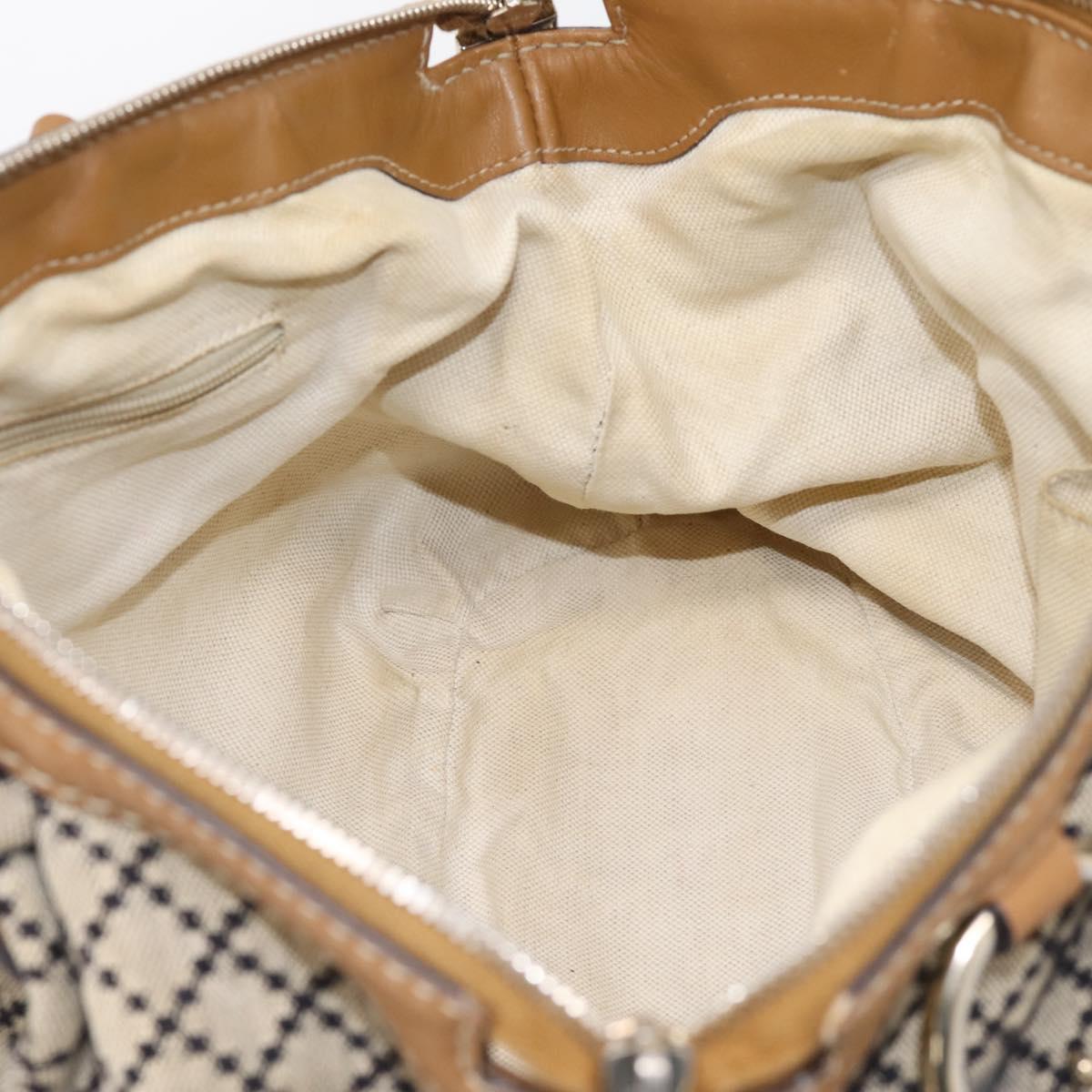 GUCCI Diamante Sukey Hand Bag Canvas 2way Beige Gold 247902 Auth 201967A
