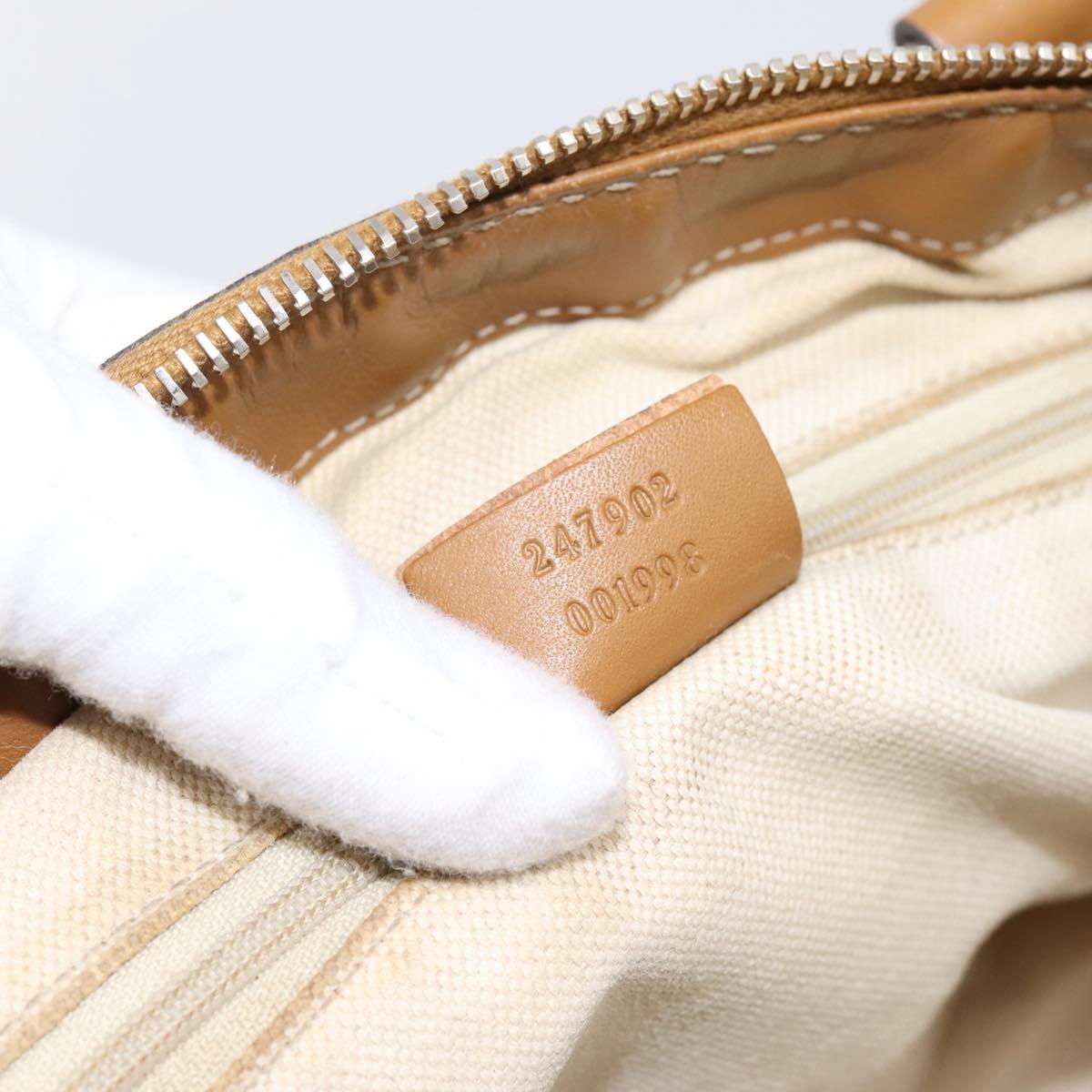 GUCCI Diamante Sukey Hand Bag Canvas 2way Beige Gold 247902 Auth 201967A