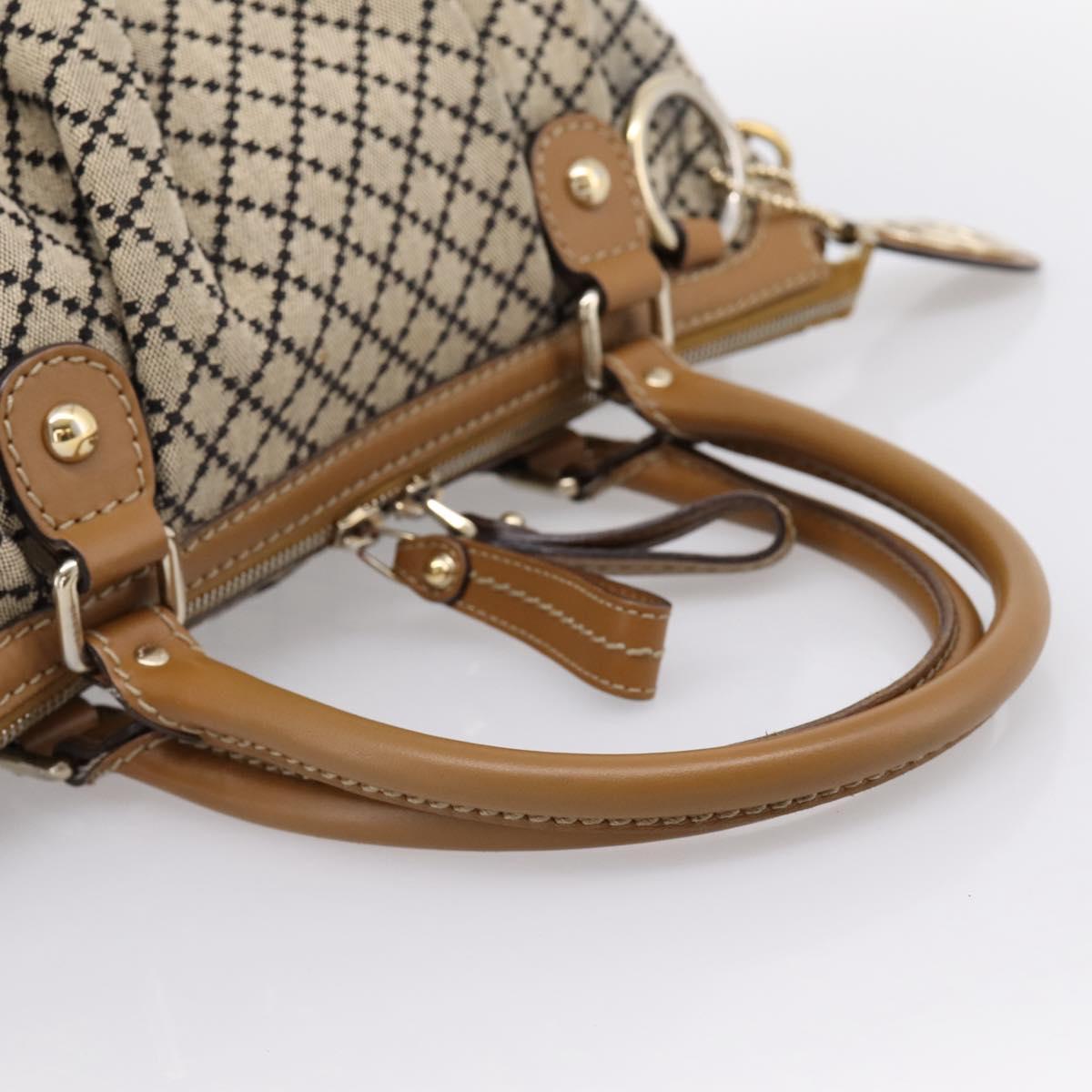 GUCCI Diamante Sukey Hand Bag Canvas 2way Beige Gold 247902 Auth 201967A