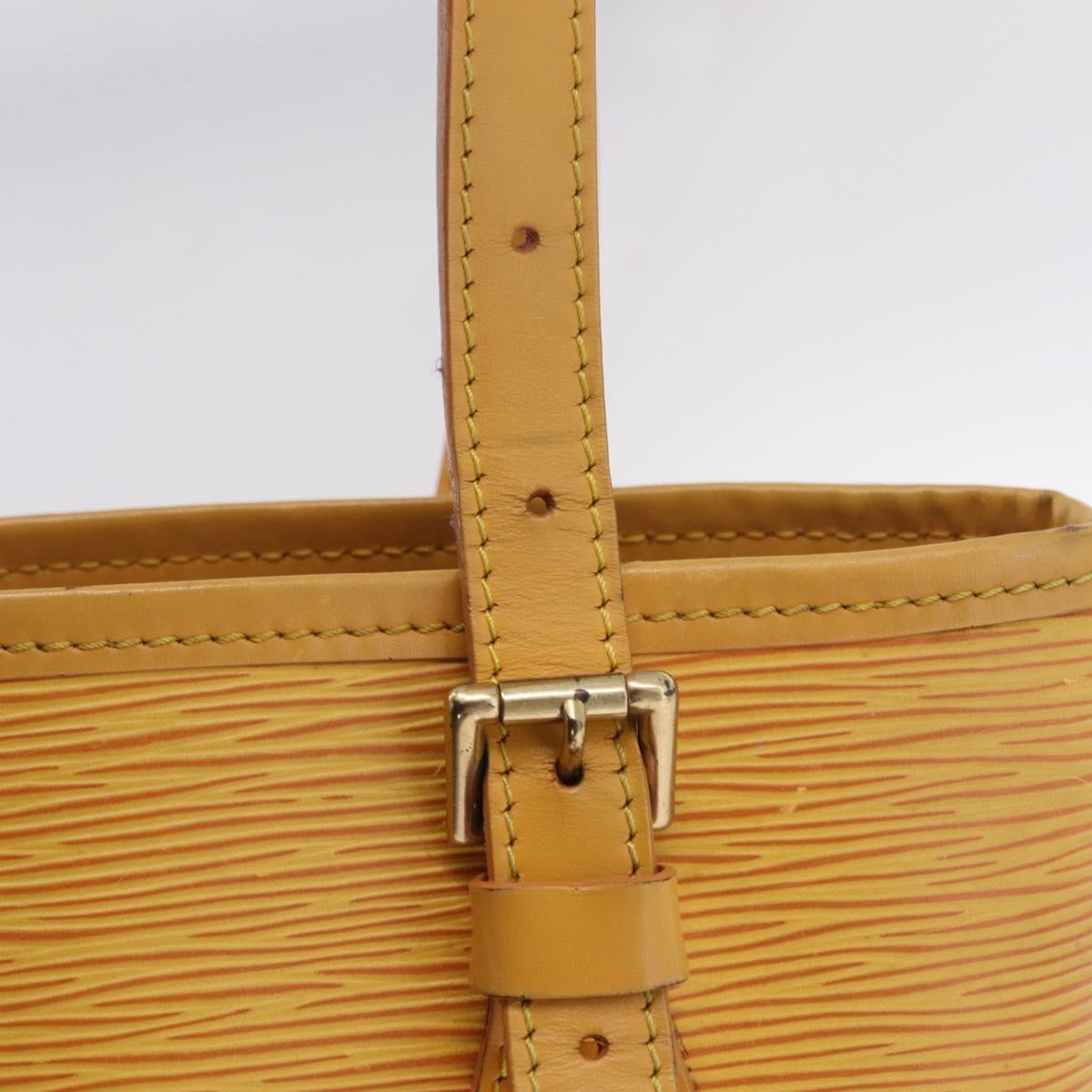 LOUIS VUITTON Epi Bucket PM Shoulder Bag SPO Yellow LV Auth 201976V