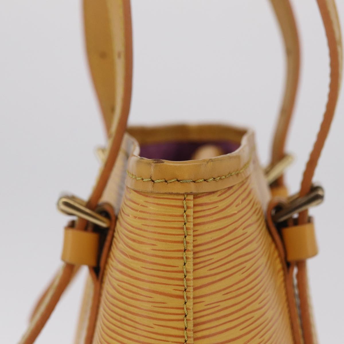 LOUIS VUITTON Epi Bucket PM Shoulder Bag SPO Yellow LV Auth 201976V