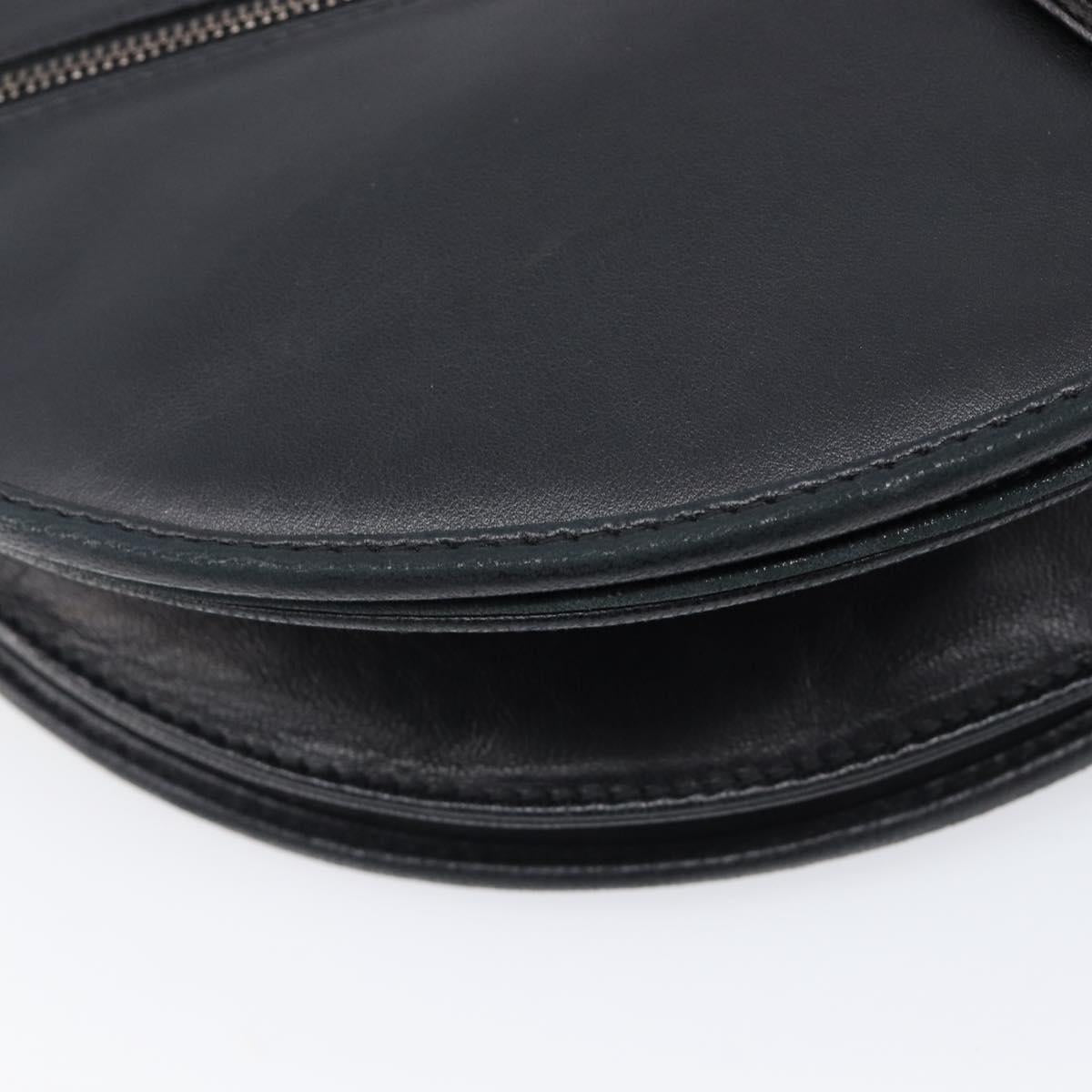 Christian Dior Admit It Shoulder Bag Leather Black Silver Auth 201980A