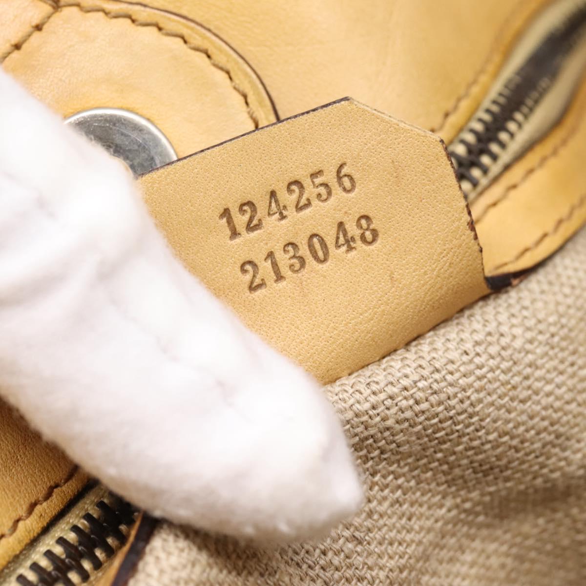 Christian Dior Tote Bag Leather Beige Auth 201982