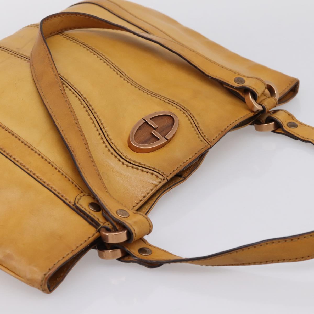 Christian Dior Tote Bag Leather Beige Auth 201982