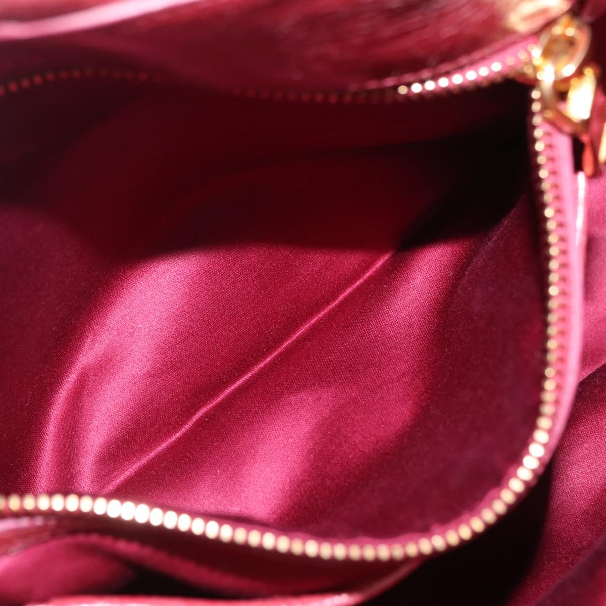 Miu Miu Matelasse Hand Bag Leather 2way Pink Gold Auth 201984A