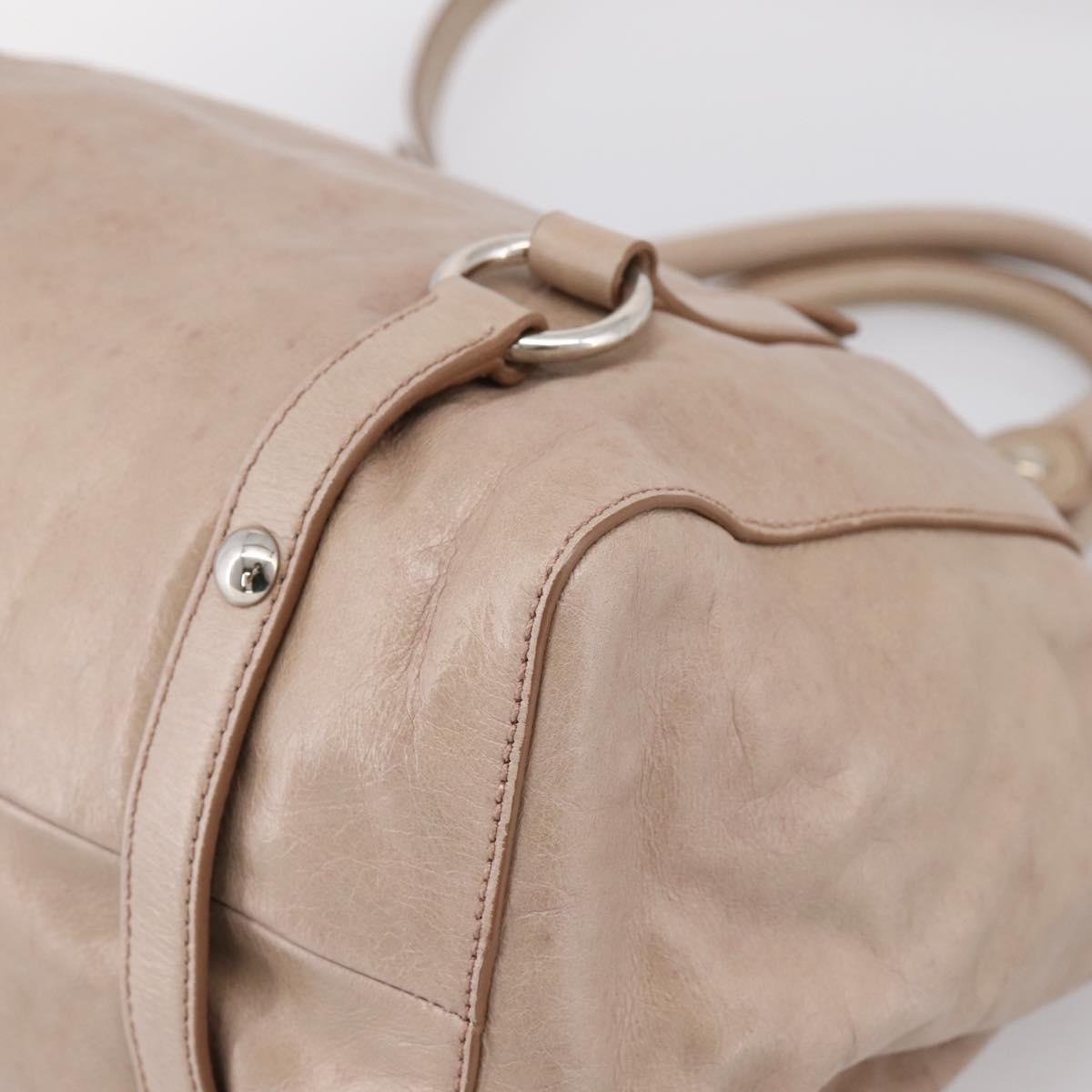 Miu Miu Hand Bag Vitellolux 2way Pink Silver Auth 202001A