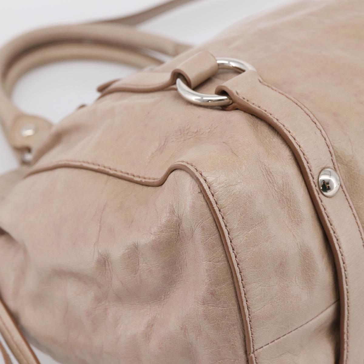 Miu Miu Hand Bag Vitellolux 2way Pink Silver Auth 202001A