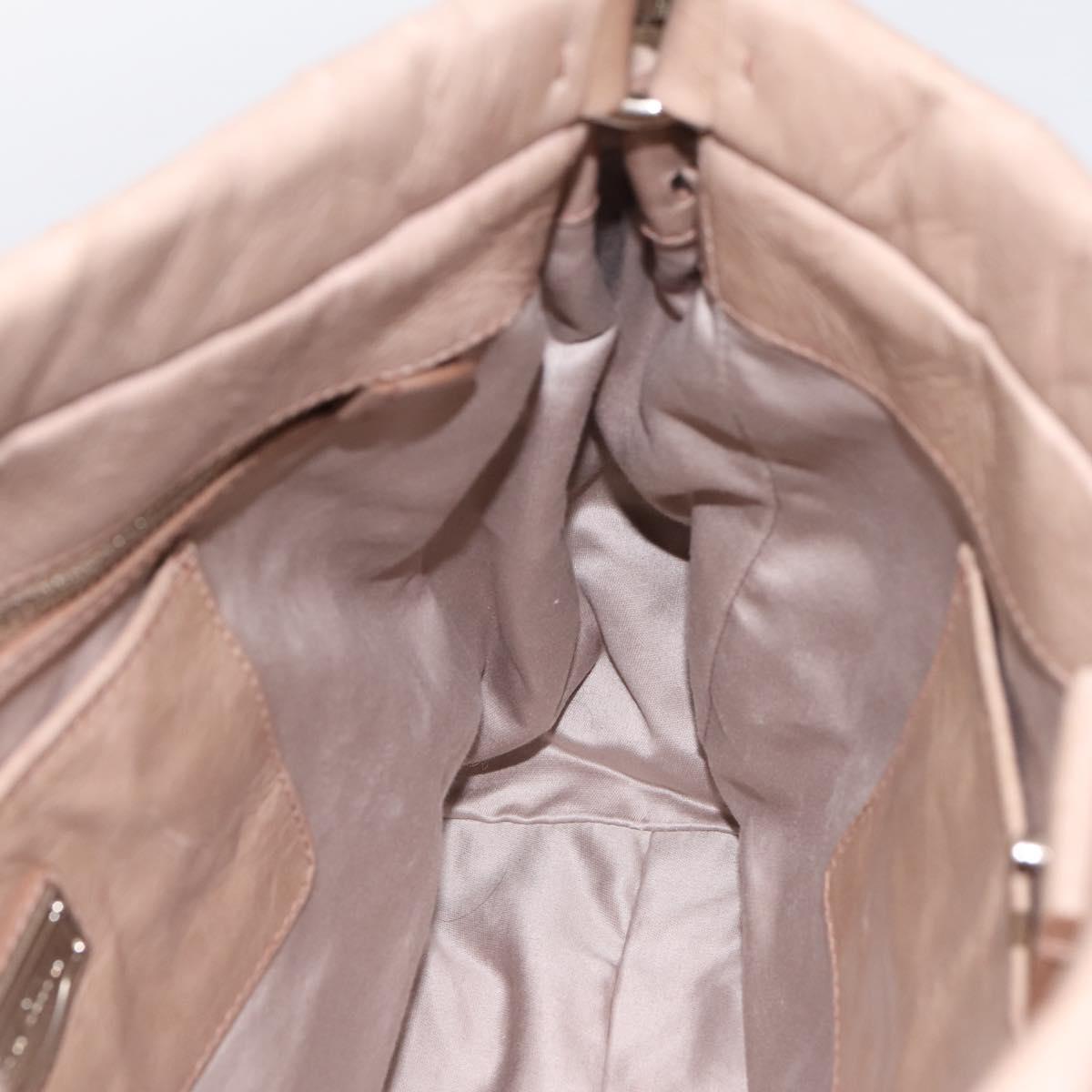Miu Miu Hand Bag Vitellolux 2way Pink Silver Auth 202001A