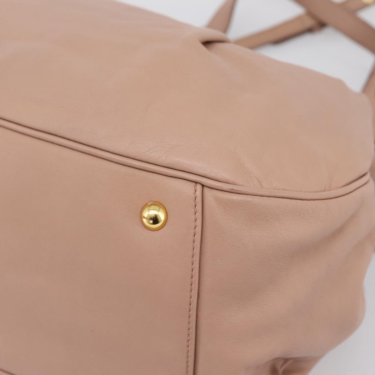 Miu Miu Hand Bag Leather 2way Pink Gold Auth 202002V