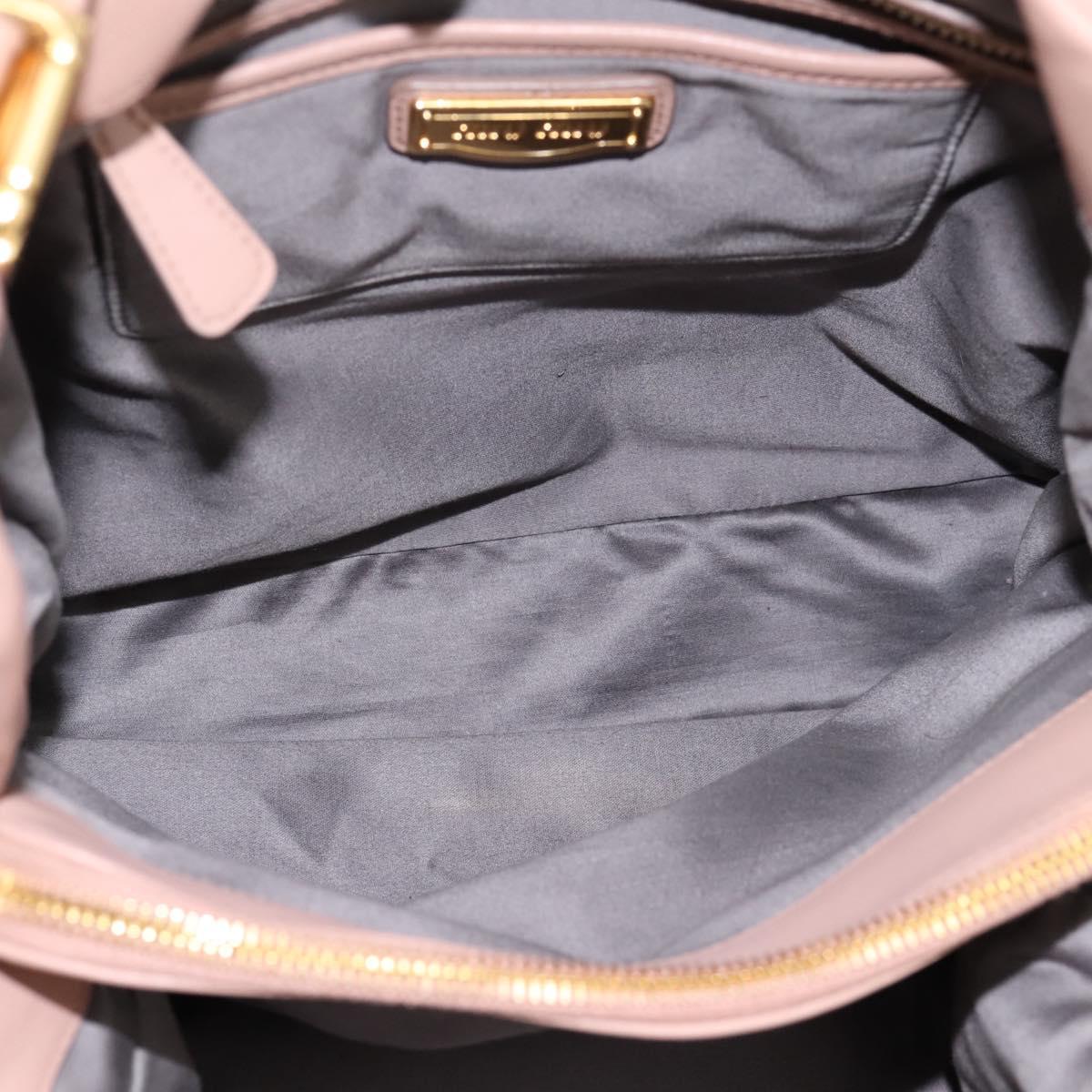Miu Miu Hand Bag Leather 2way Pink Gold Auth 202002V
