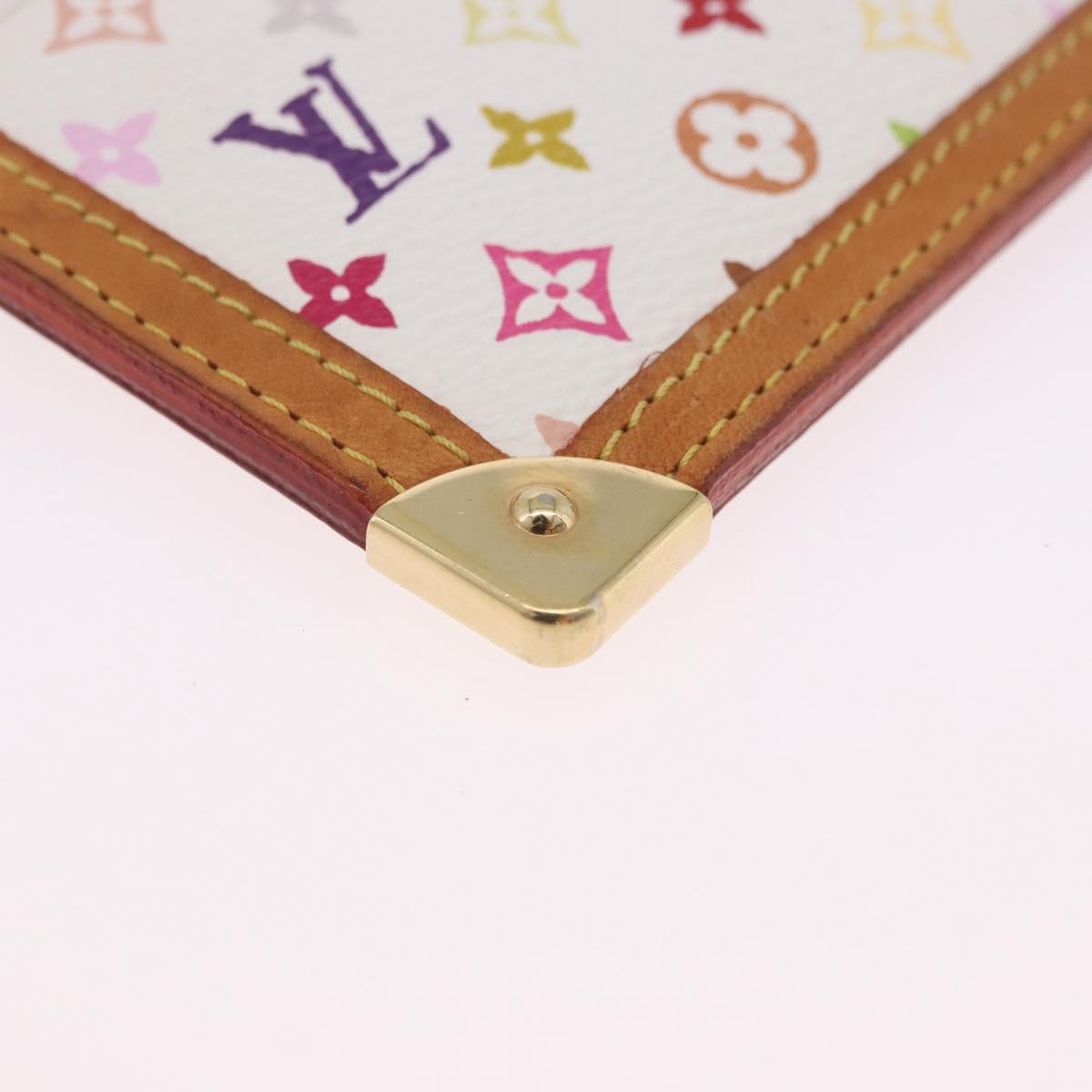 LOUIS VUITTON Multicolor Pochette Cles Coin Purse White M92655 LV Auth 202006A
