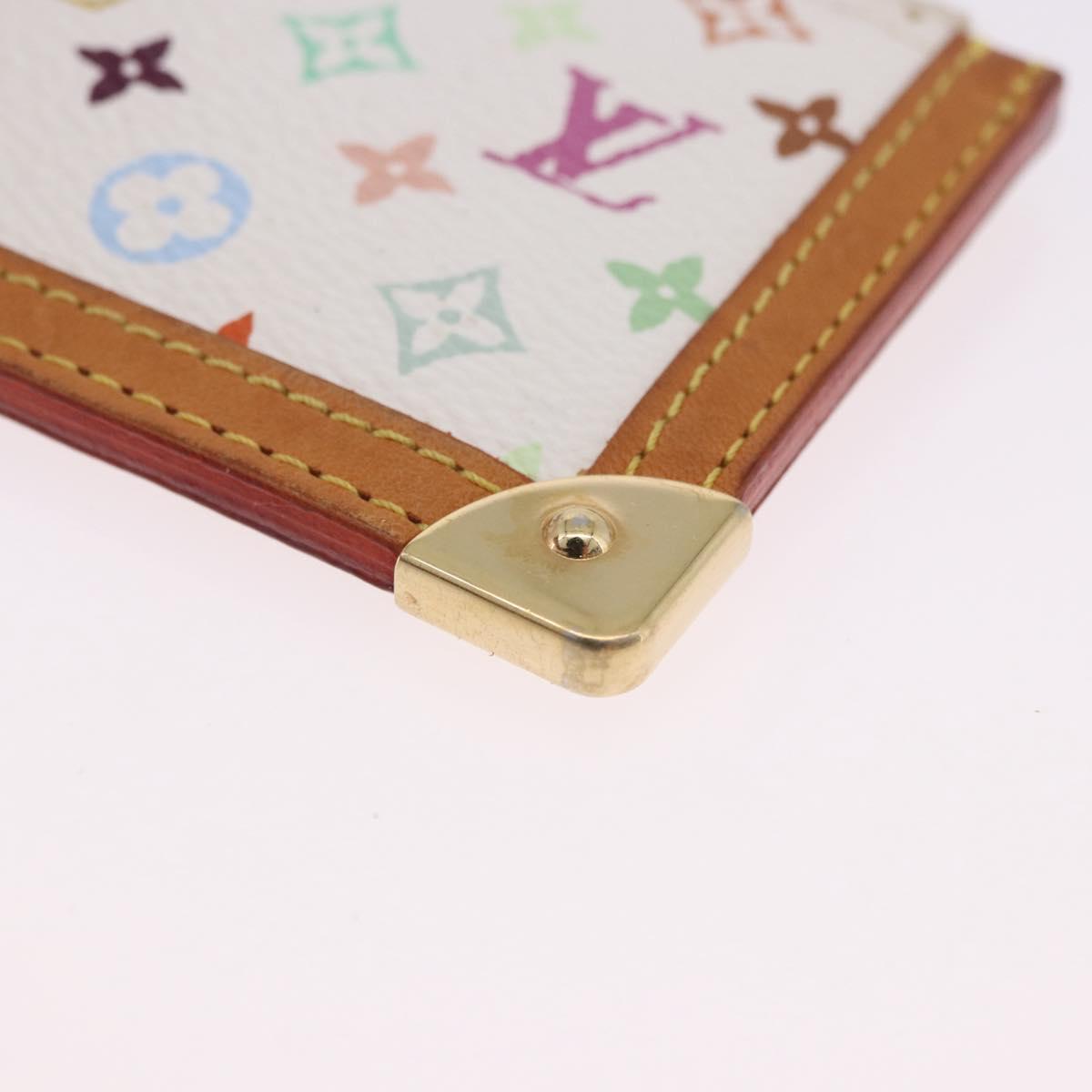 LOUIS VUITTON Multicolor Pochette Cles Coin Purse White M92655 LV Auth 202006A