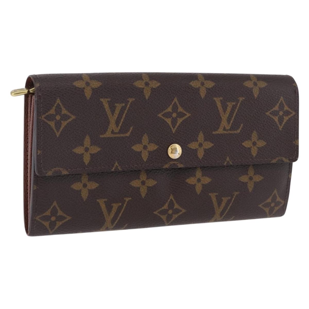 LOUIS VUITTON Monogram Portefeuille Sarah Long Wallet M61734 LV Auth 202008
