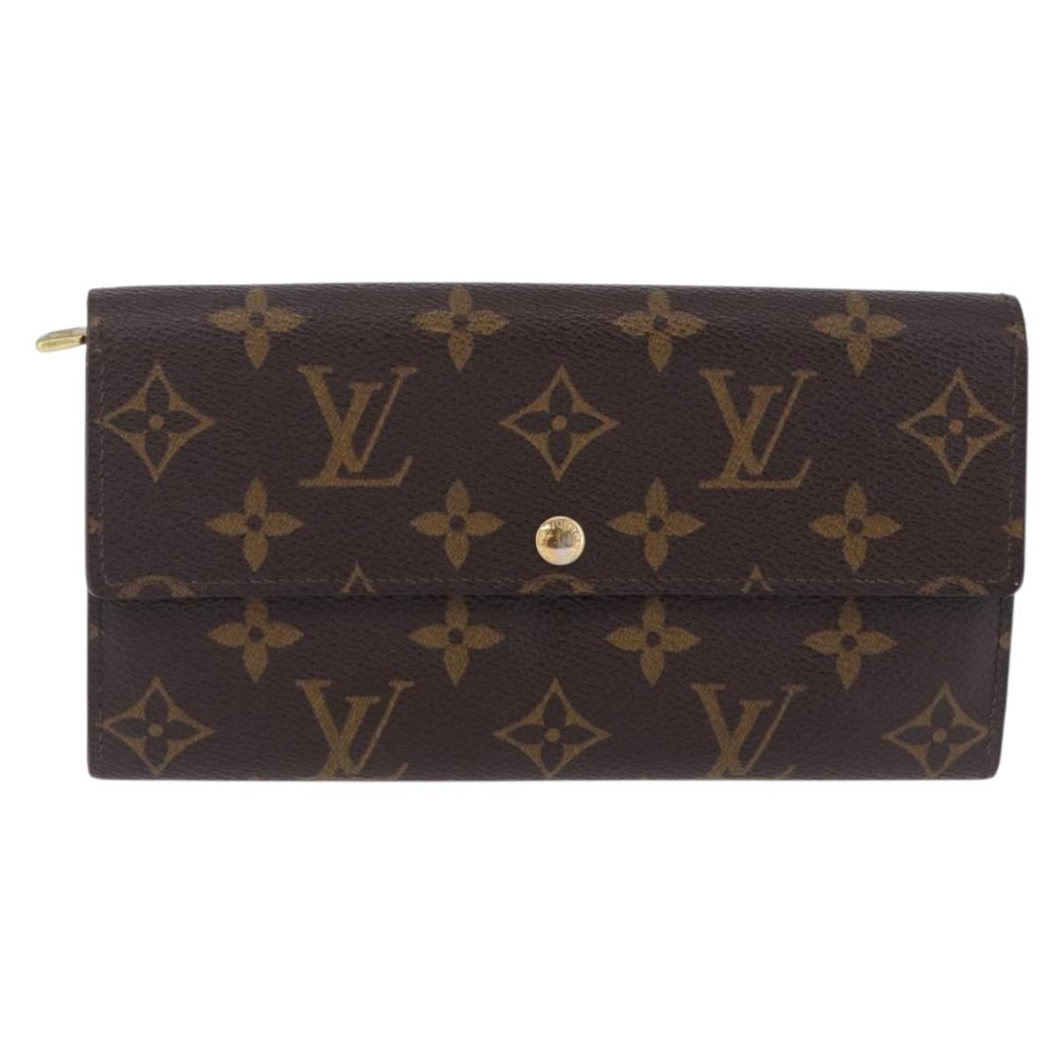 LOUIS VUITTON Monogram Portefeuille Sarah Long Wallet M61734 LV Auth 202008