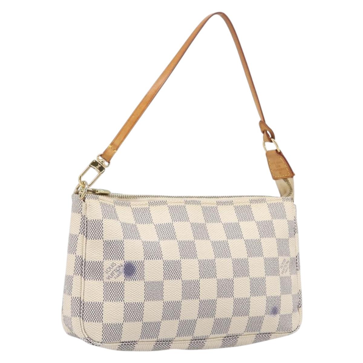 LOUIS VUITTON Damier Azur Pochette Accessoires Pouch N41207 LV Auth 202011