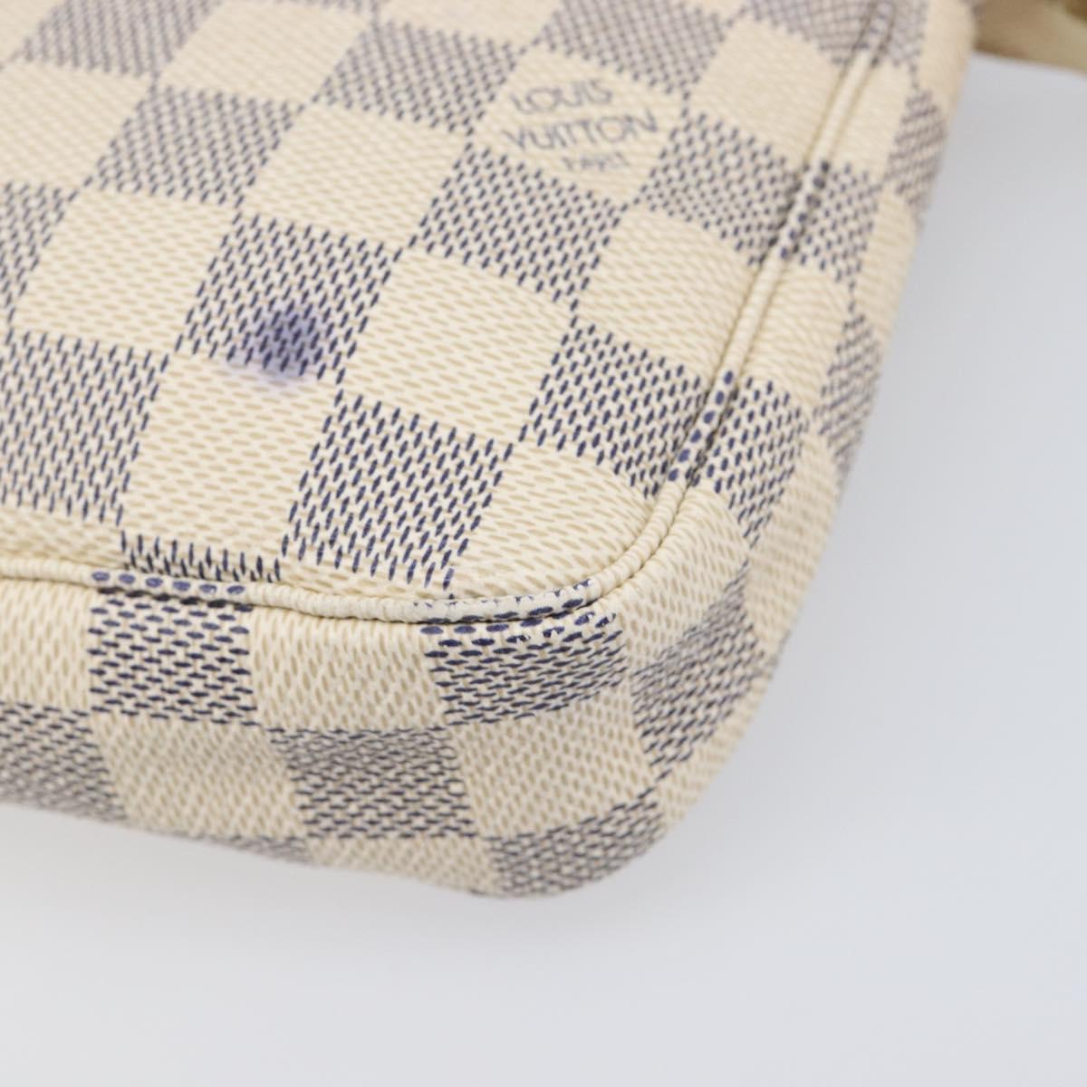 LOUIS VUITTON Damier Azur Pochette Accessoires Pouch N41207 LV Auth 202011