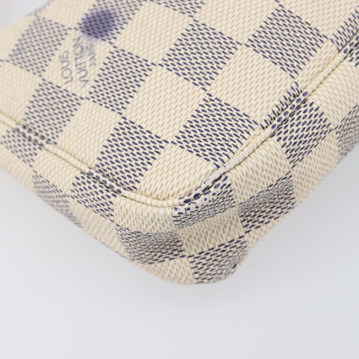 LOUIS VUITTON Damier Azur Pochette Accessoires Pouch N41207 LV Auth 202011