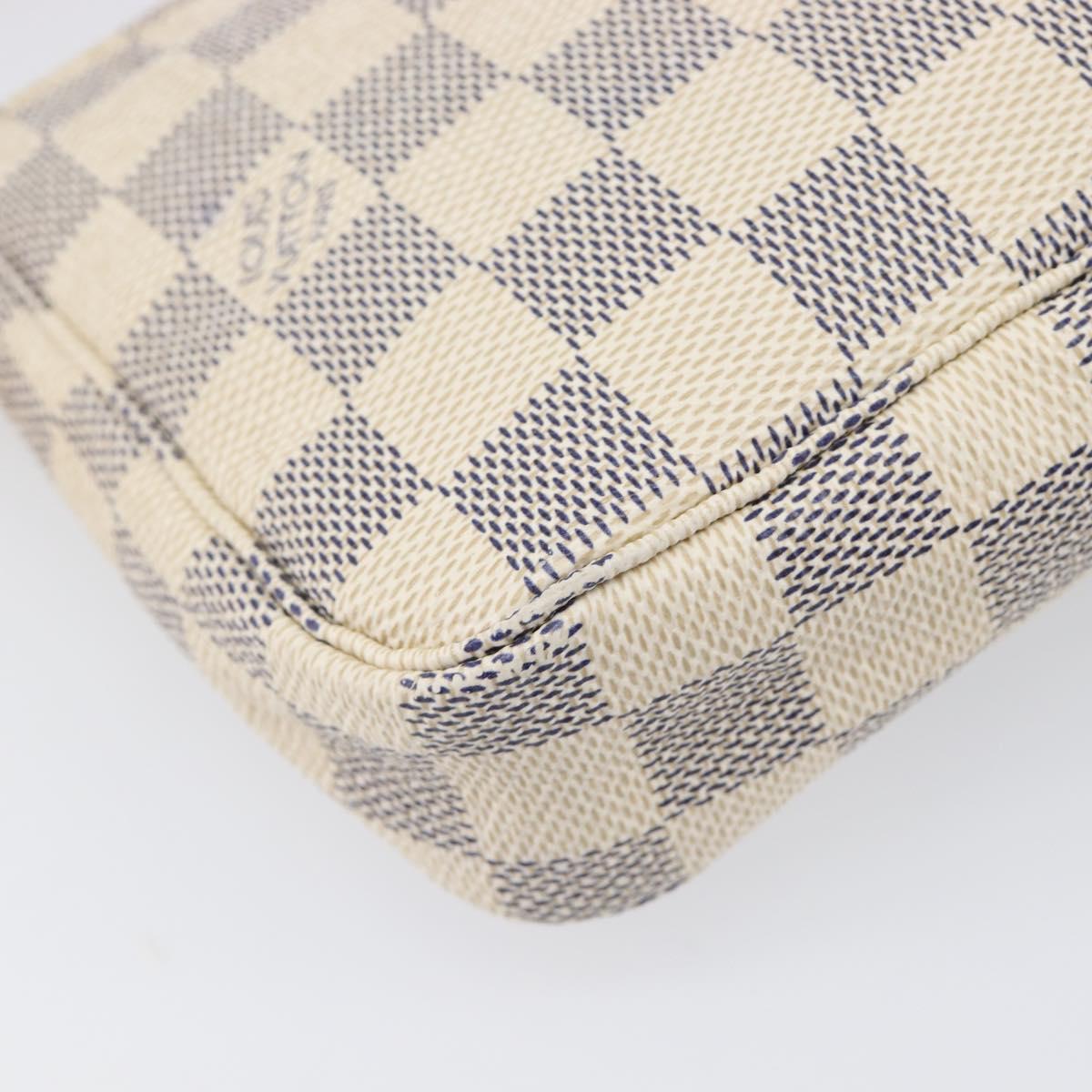 LOUIS VUITTON Damier Azur Pochette Accessoires Pouch N41207 LV Auth 202011