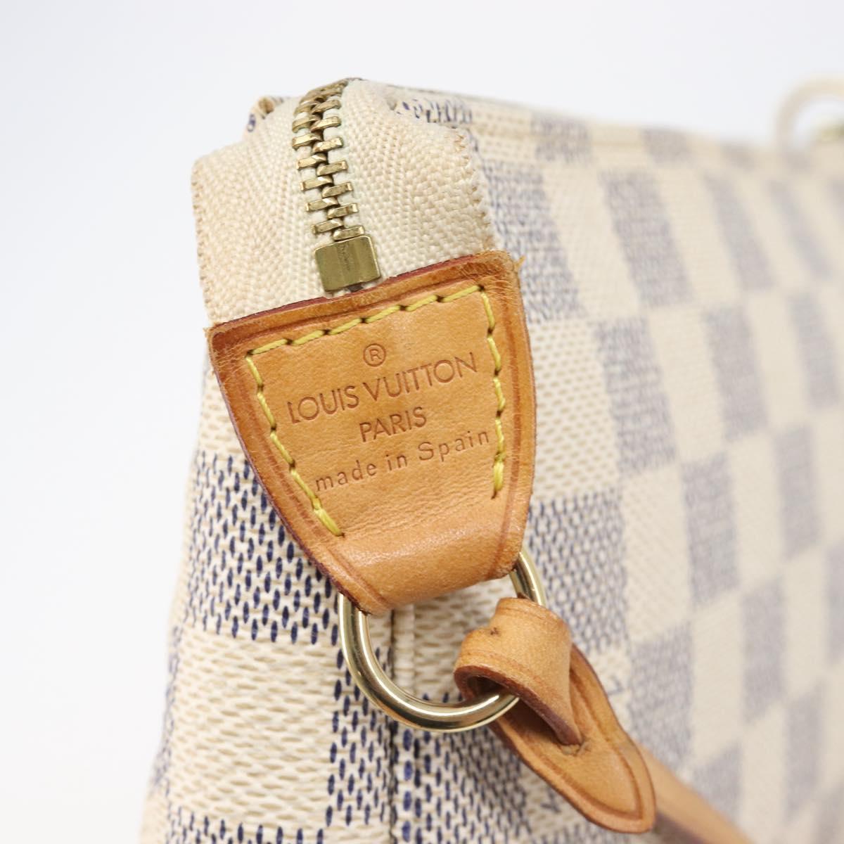 LOUIS VUITTON Damier Azur Pochette Accessoires Pouch N41207 LV Auth 202011