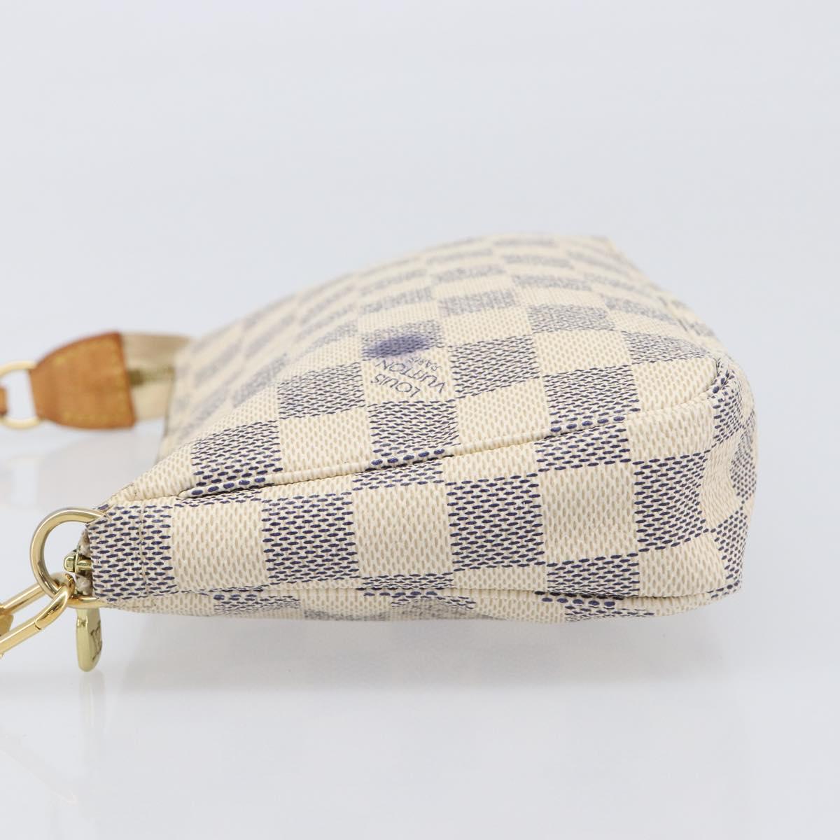 LOUIS VUITTON Damier Azur Pochette Accessoires Pouch N41207 LV Auth 202011