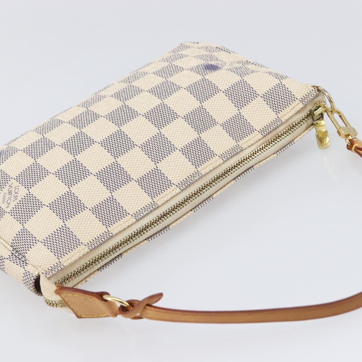 LOUIS VUITTON Damier Azur Pochette Accessoires Pouch N41207 LV Auth 202011