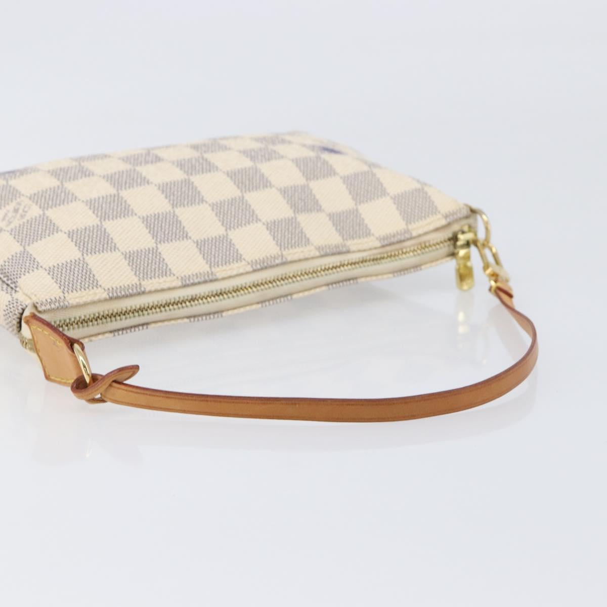LOUIS VUITTON Damier Azur Pochette Accessoires Pouch N41207 LV Auth 202011