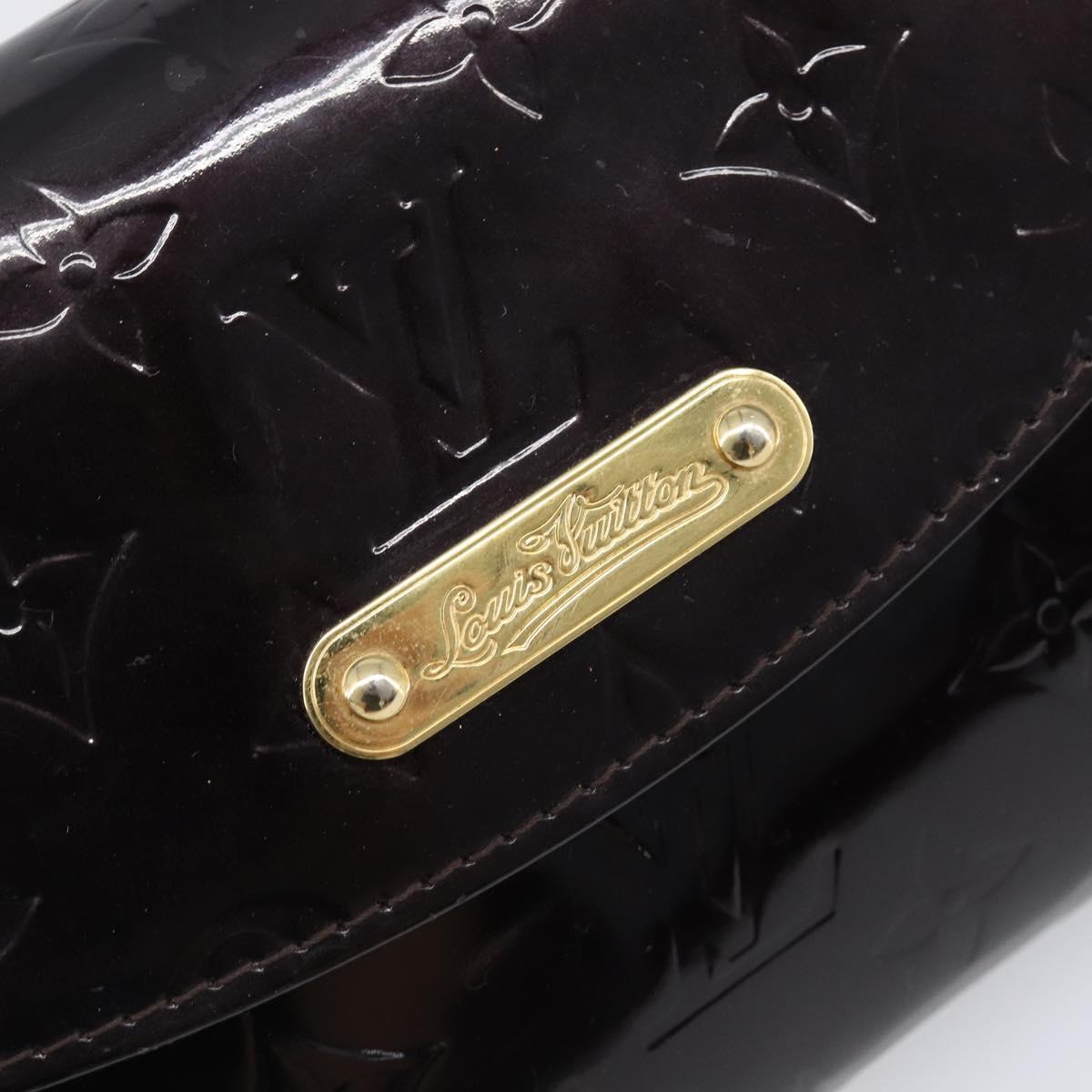 LOUIS VUITTON Monogram Vernis Bel Ale Shoulder Bag Amarante M93613 Auth 202014