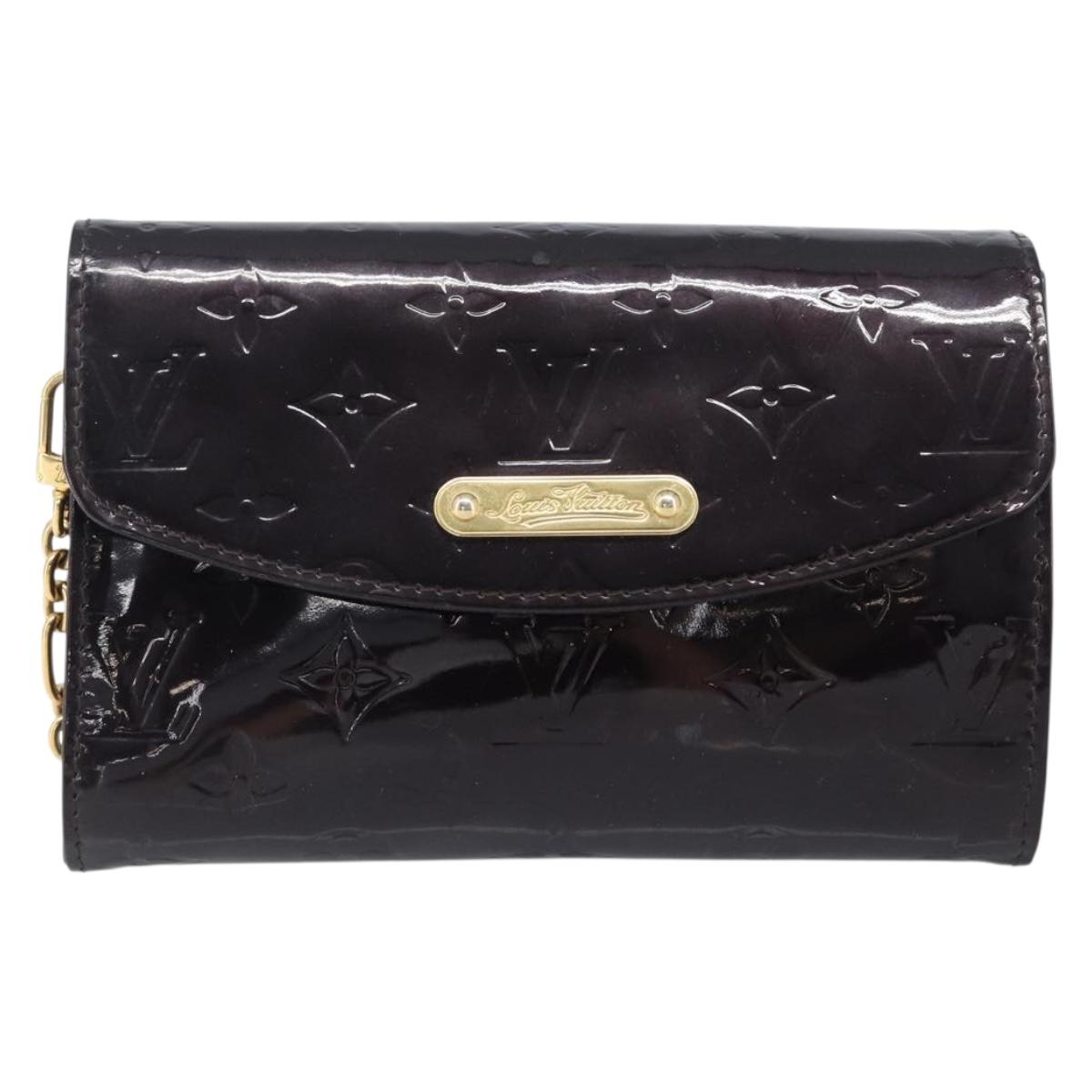 LOUIS VUITTON Monogram Vernis Bel Ale Shoulder Bag Amarante M93613 Auth 202014