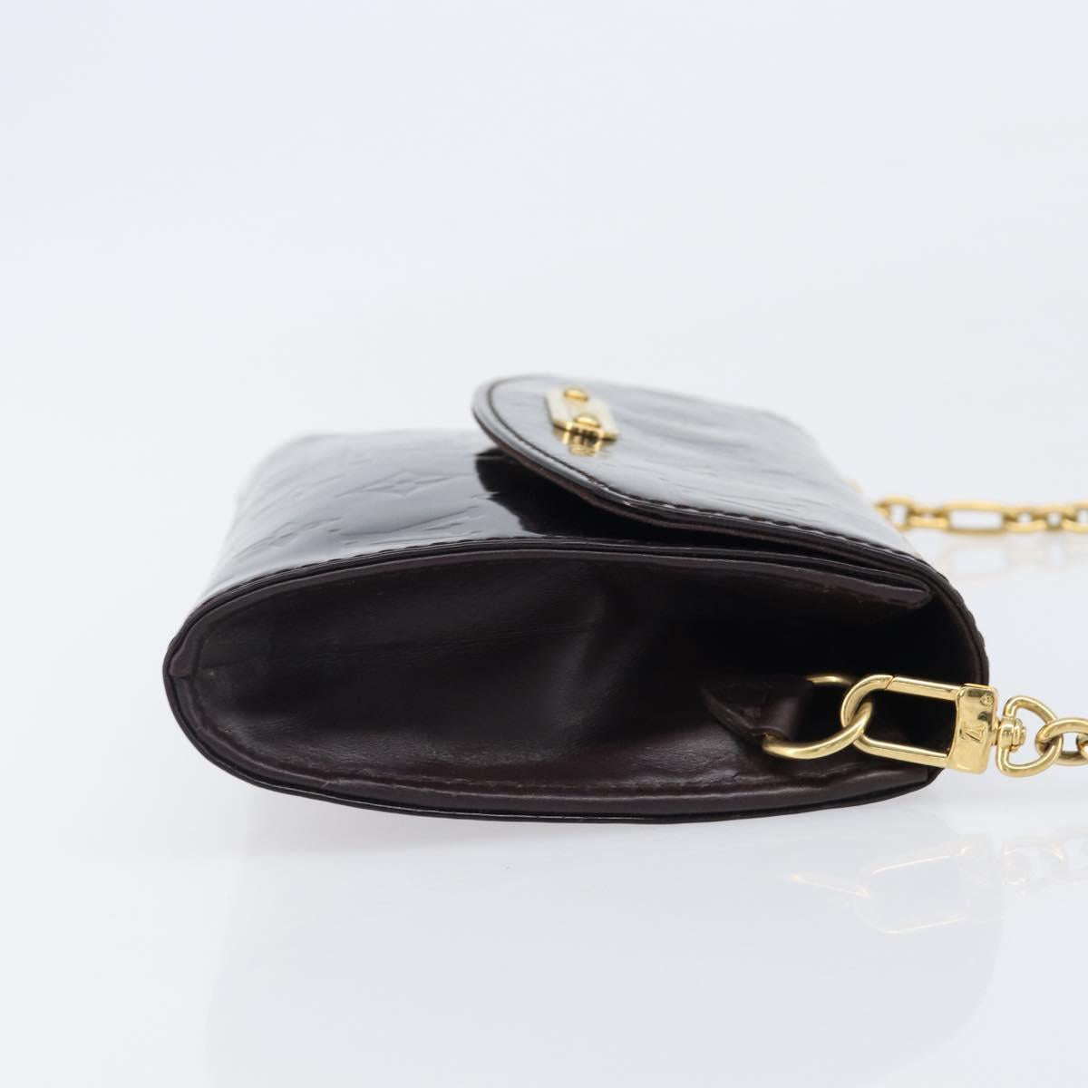 LOUIS VUITTON Monogram Vernis Bel Ale Shoulder Bag Amarante M93613 Auth 202014