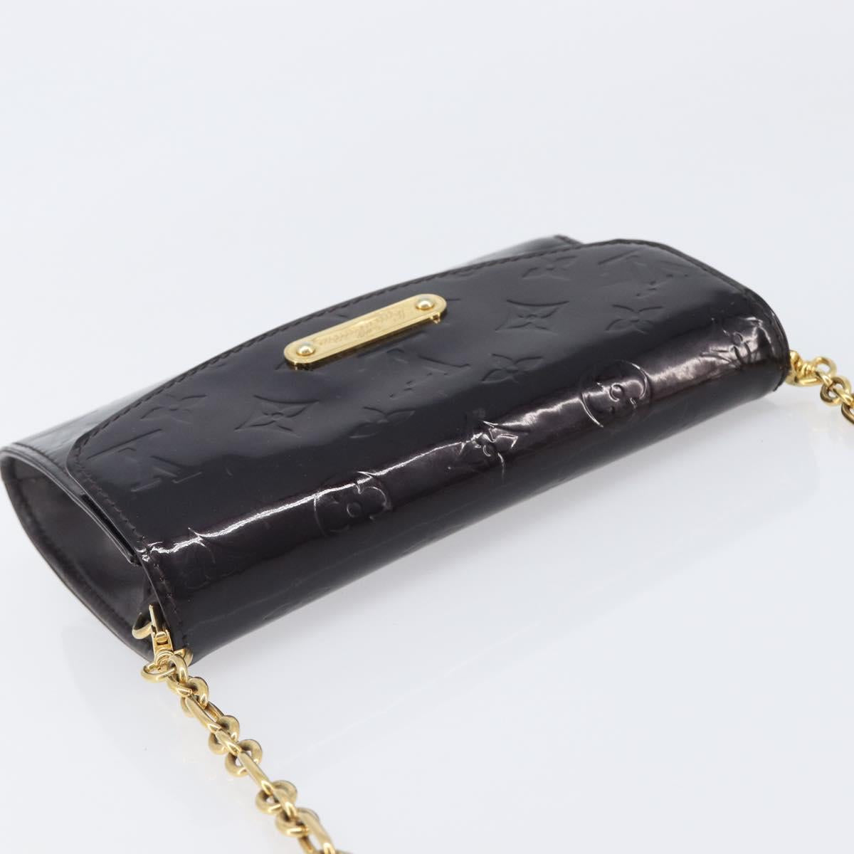 LOUIS VUITTON Monogram Vernis Bel Ale Shoulder Bag Amarante M93613 Auth 202014
