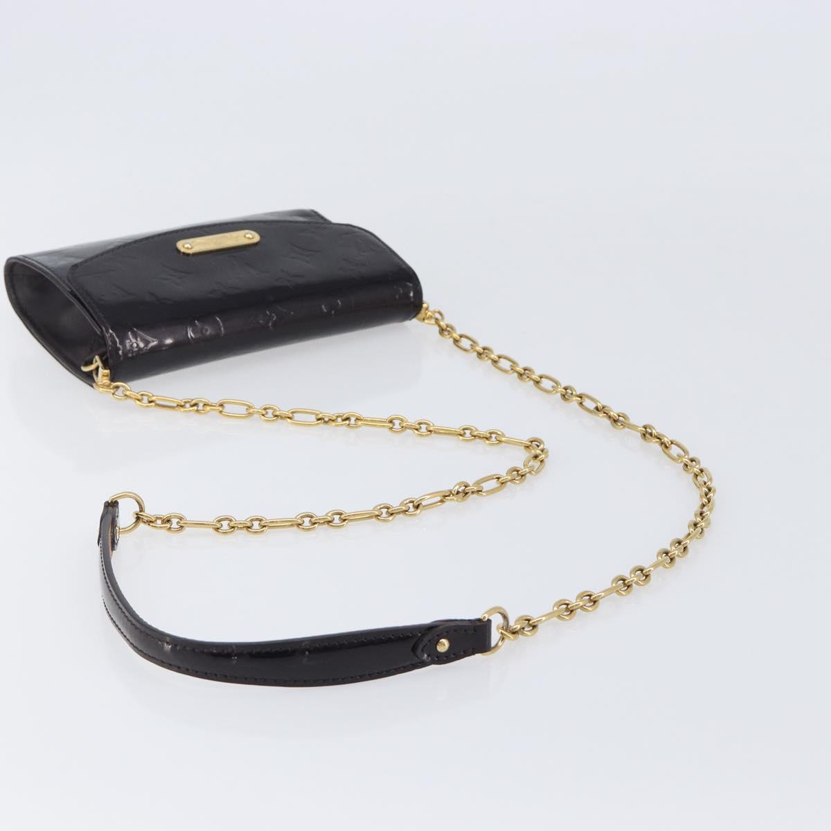 LOUIS VUITTON Monogram Vernis Bel Ale Shoulder Bag Amarante M93613 Auth 202014