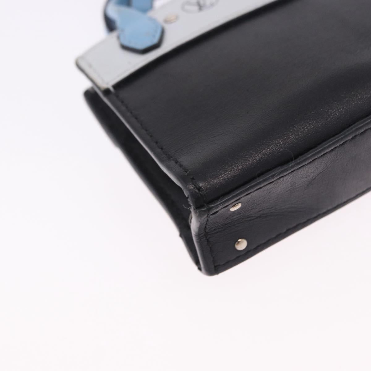 LOUIS VUITTON City Steamer Bag Charm Leather Black Silver LV Auth 202015