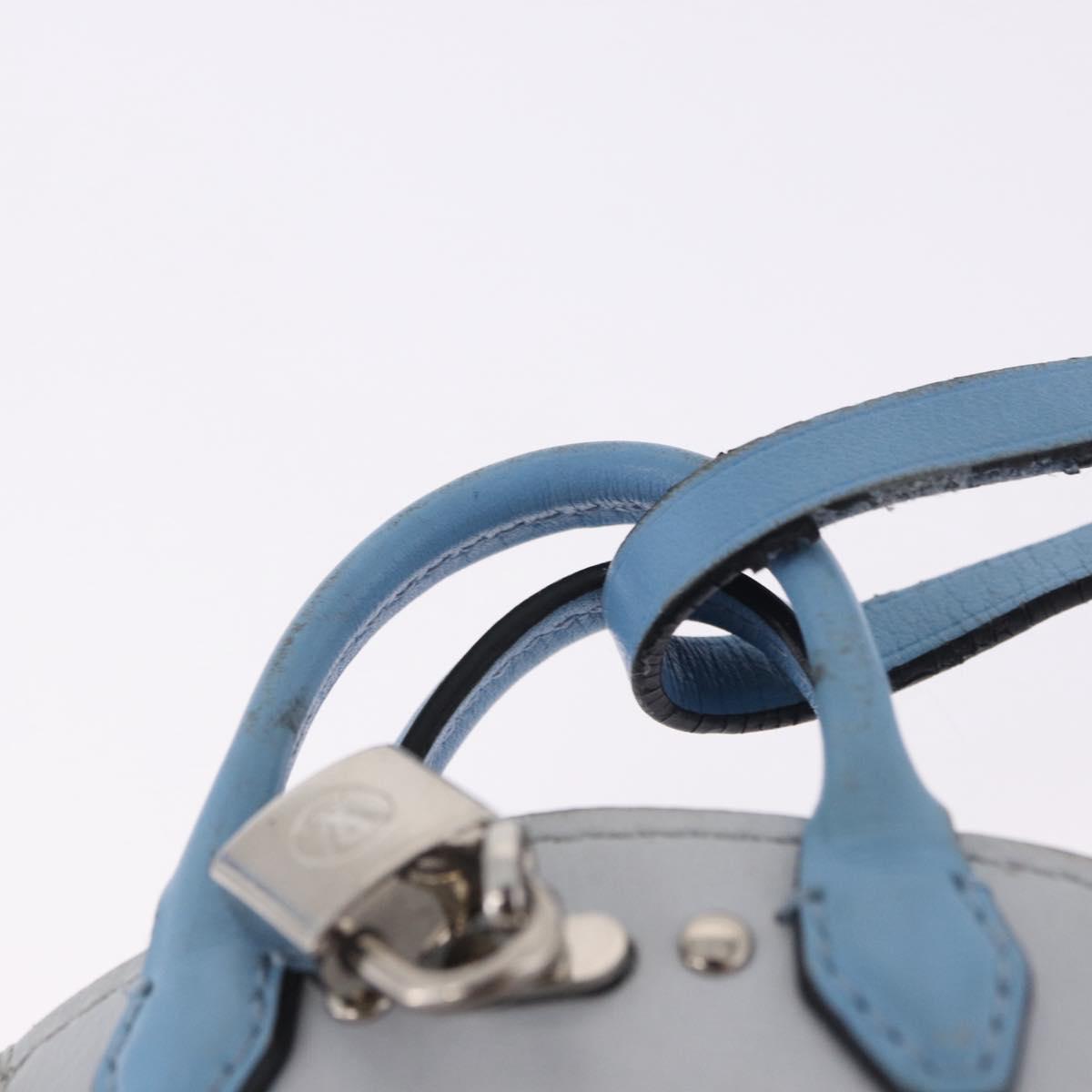 LOUIS VUITTON City Steamer Bag Charm Leather Black Silver LV Auth 202015