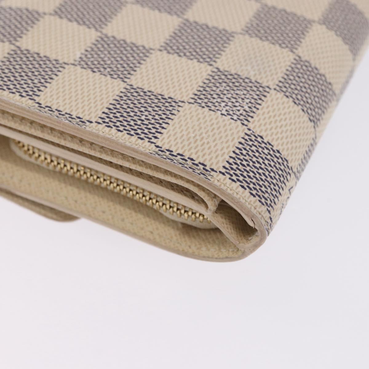LOUIS VUITTON Damier Azur Portefeuille Joy Bifold Wallet N60030 LV Auth 202016