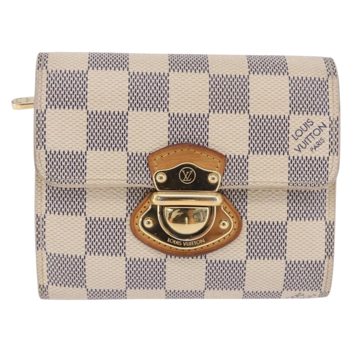 LOUIS VUITTON Damier Azur Portefeuille Joy Bifold Wallet N60030 LV Auth 202016