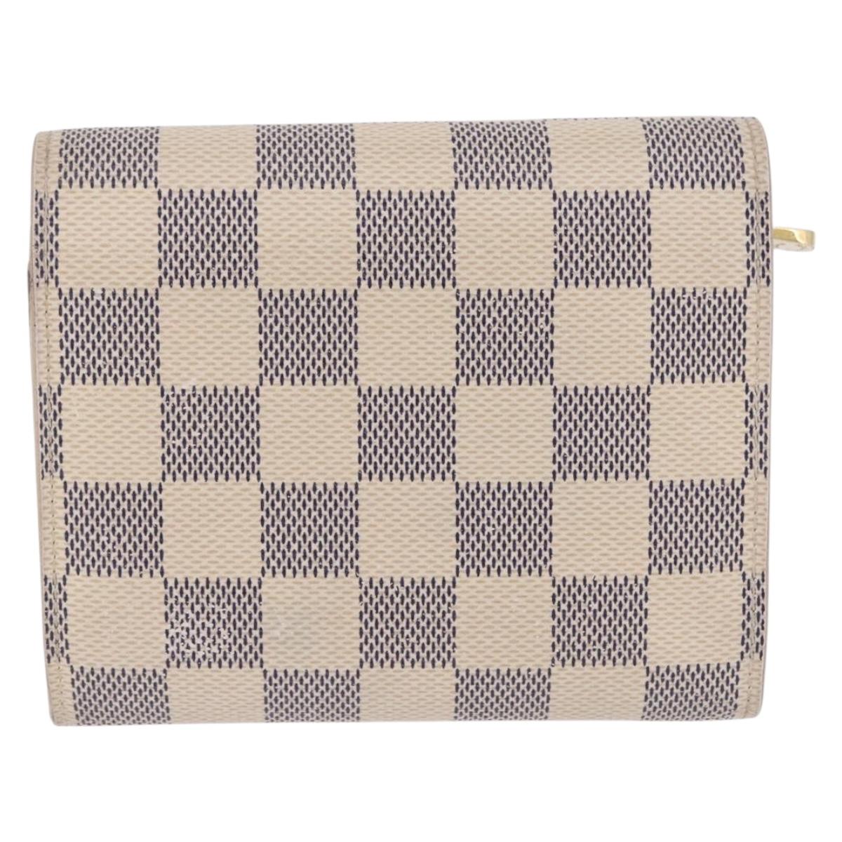 LOUIS VUITTON Damier Azur Portefeuille Joy Bifold Wallet N60030 LV Auth 202016