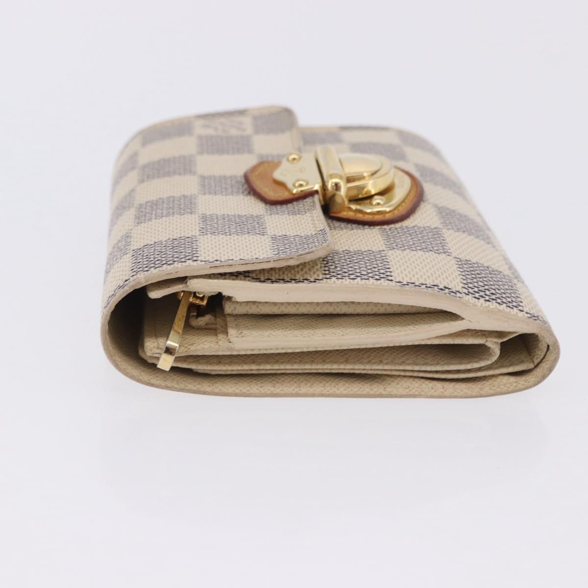LOUIS VUITTON Damier Azur Portefeuille Joy Bifold Wallet N60030 LV Auth 202016