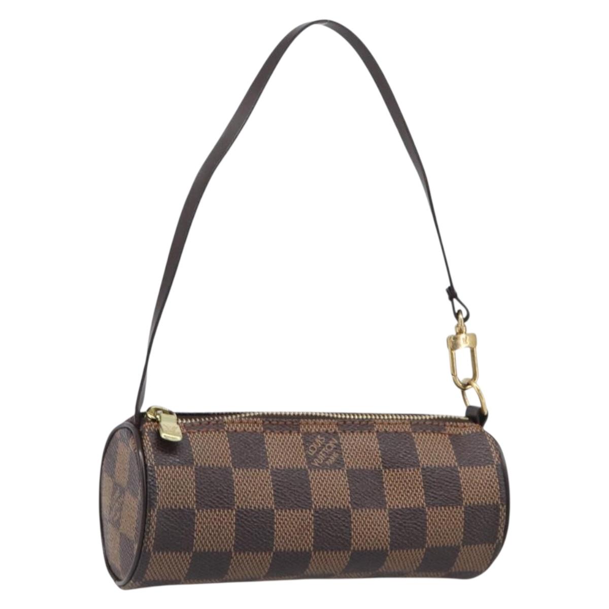 LOUIS VUITTON Damier Ebene Papillon Pouch LV Auth 202021A