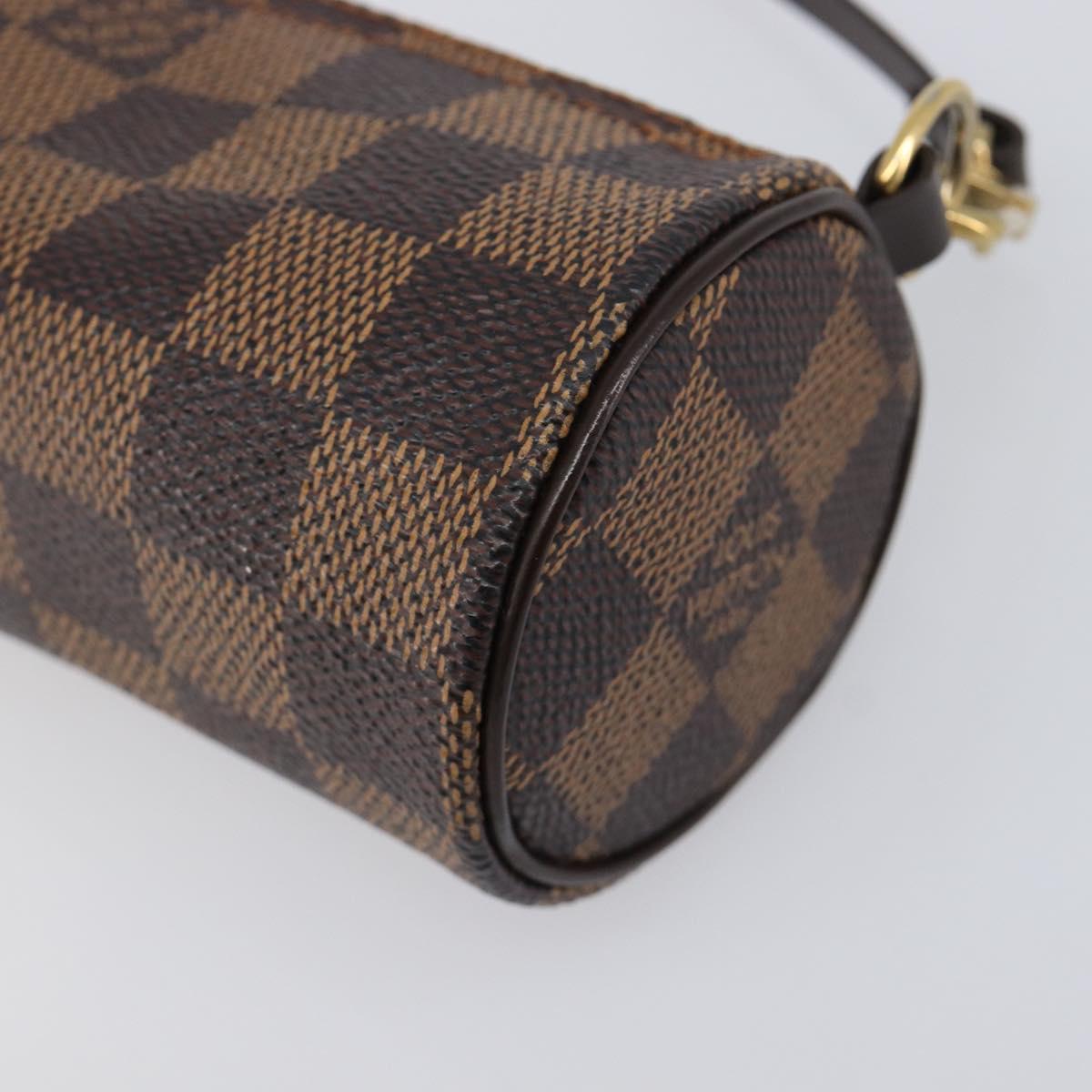 LOUIS VUITTON Damier Ebene Papillon Pouch LV Auth 202021A