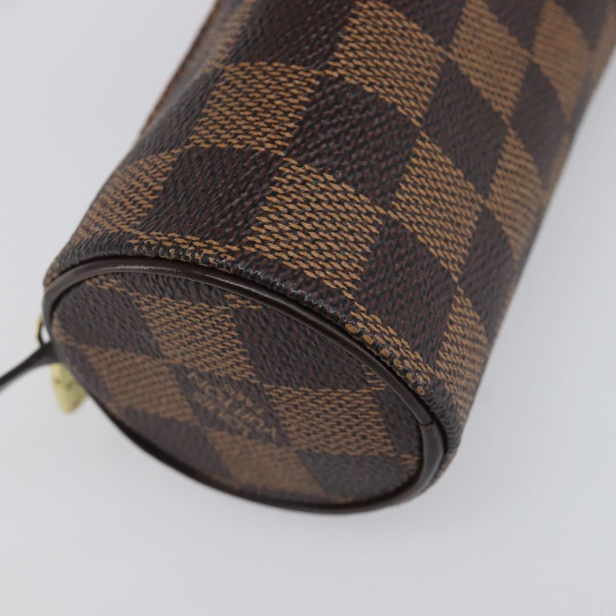 LOUIS VUITTON Damier Ebene Papillon Pouch LV Auth 202021A