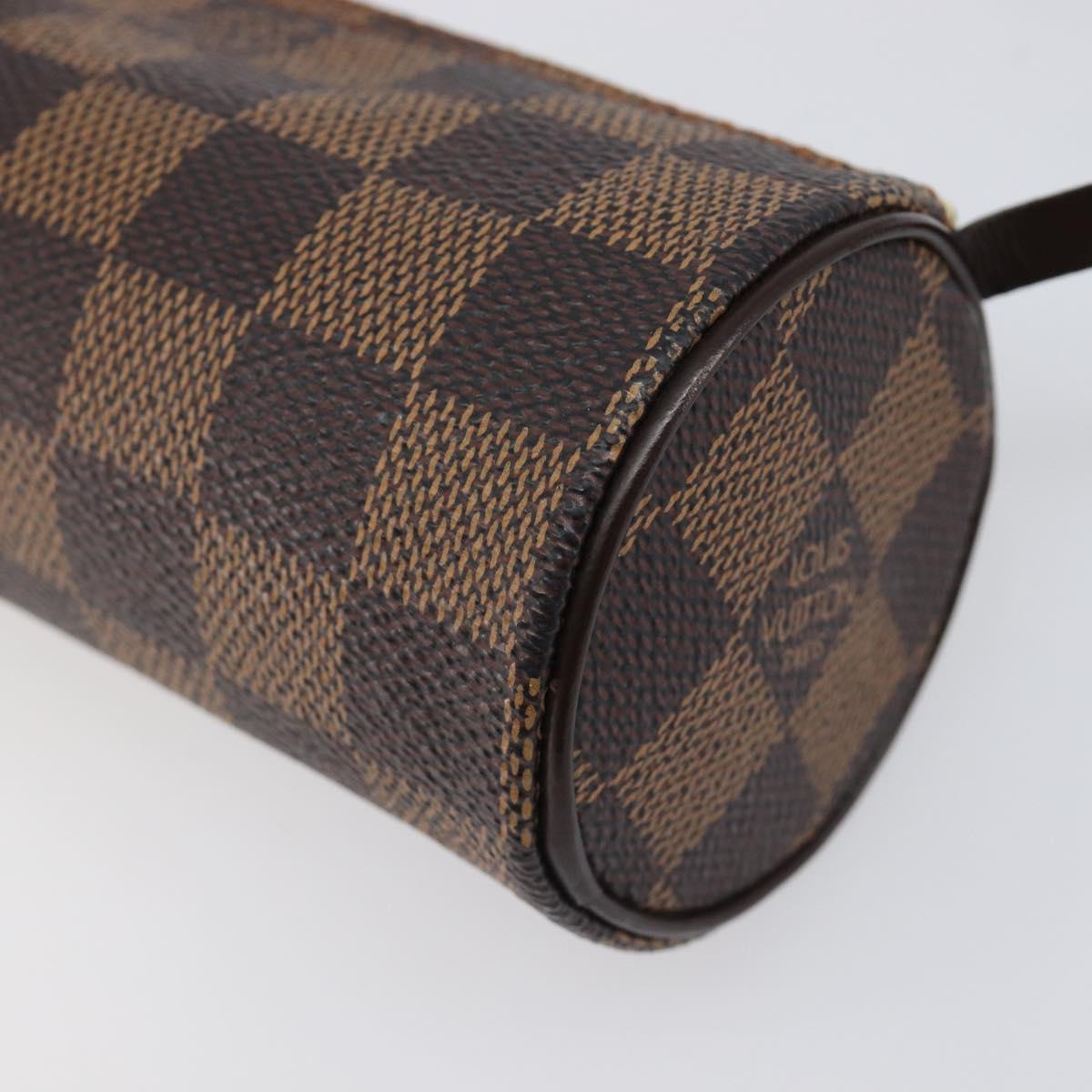 LOUIS VUITTON Damier Ebene Papillon Pouch LV Auth 202021A