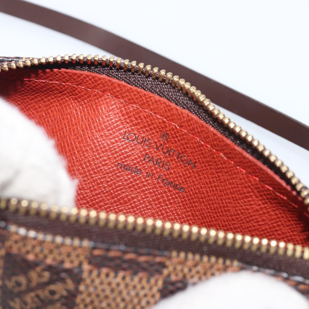 LOUIS VUITTON Damier Ebene Papillon Pouch LV Auth 202021A