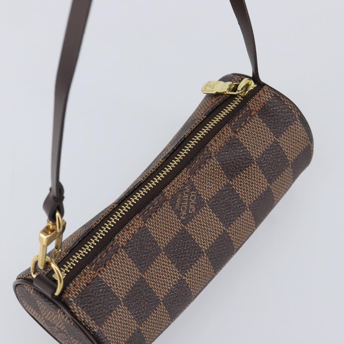 LOUIS VUITTON Damier Ebene Papillon Pouch LV Auth 202021A