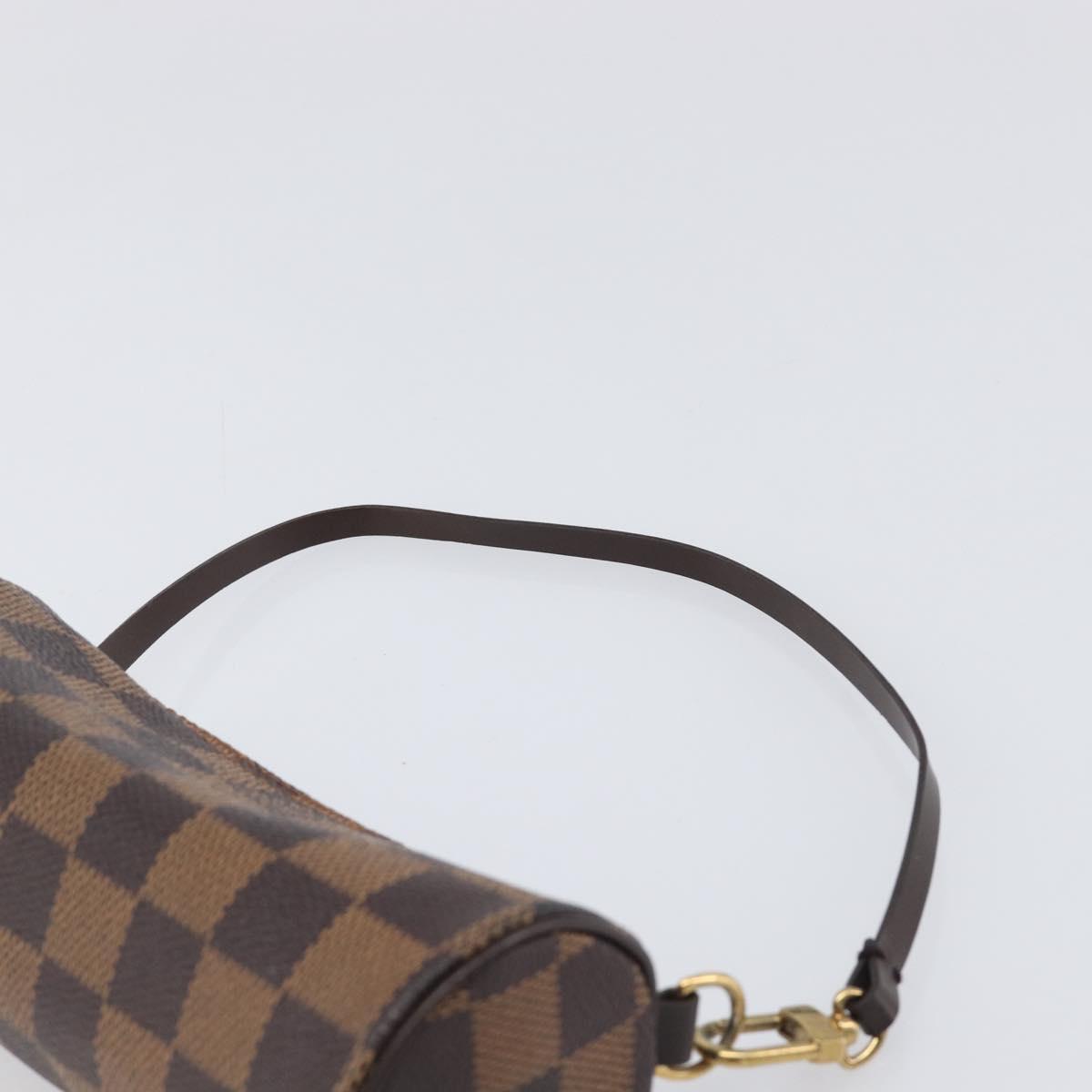 LOUIS VUITTON Damier Ebene Papillon Pouch LV Auth 202021A