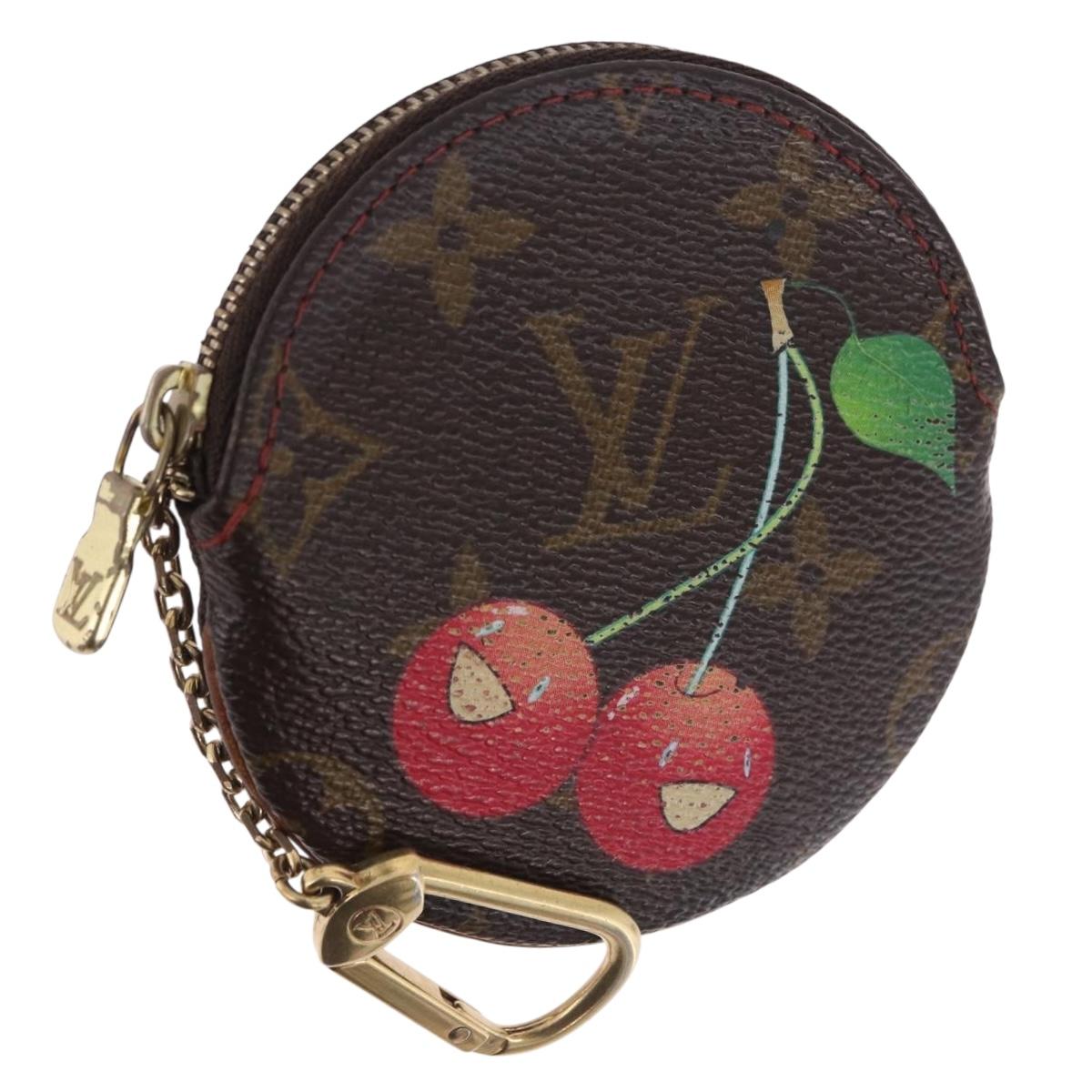 LOUIS VUITTON Monogram Cherry Porte Monnaie Ron Coin Purse M95043 Auth 202023
