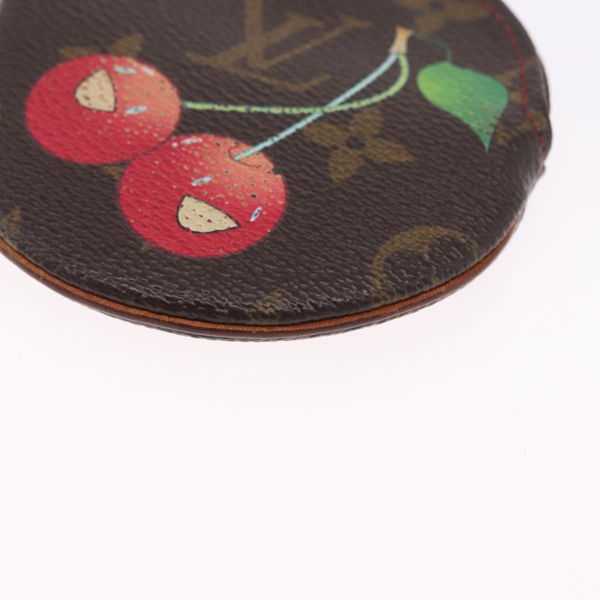 LOUIS VUITTON Monogram Cherry Porte Monnaie Ron Coin Purse M95043 Auth 202023