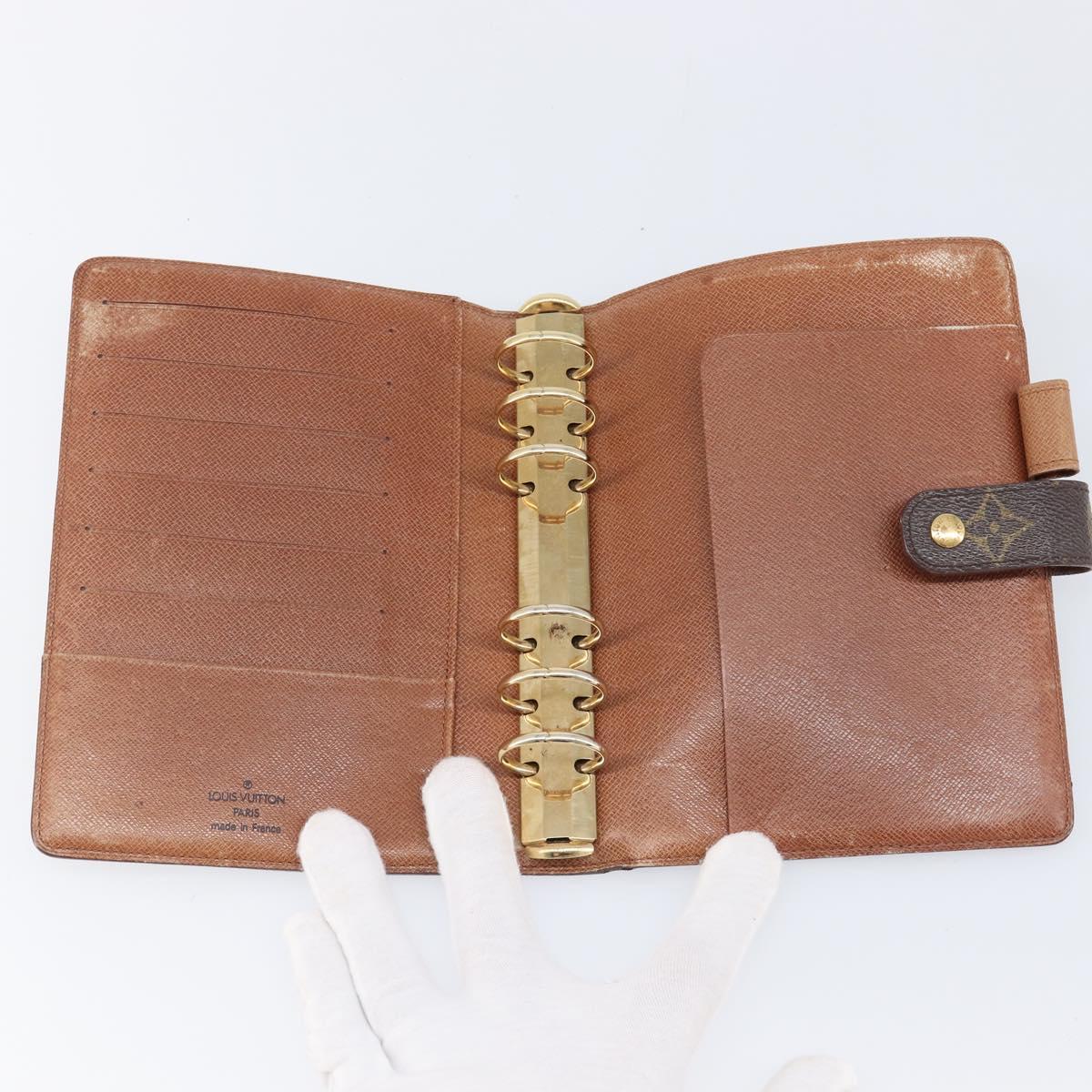 LOUIS VUITTON Monogram Agenda MM Day Planner Cover R20105 LV Auth 202024