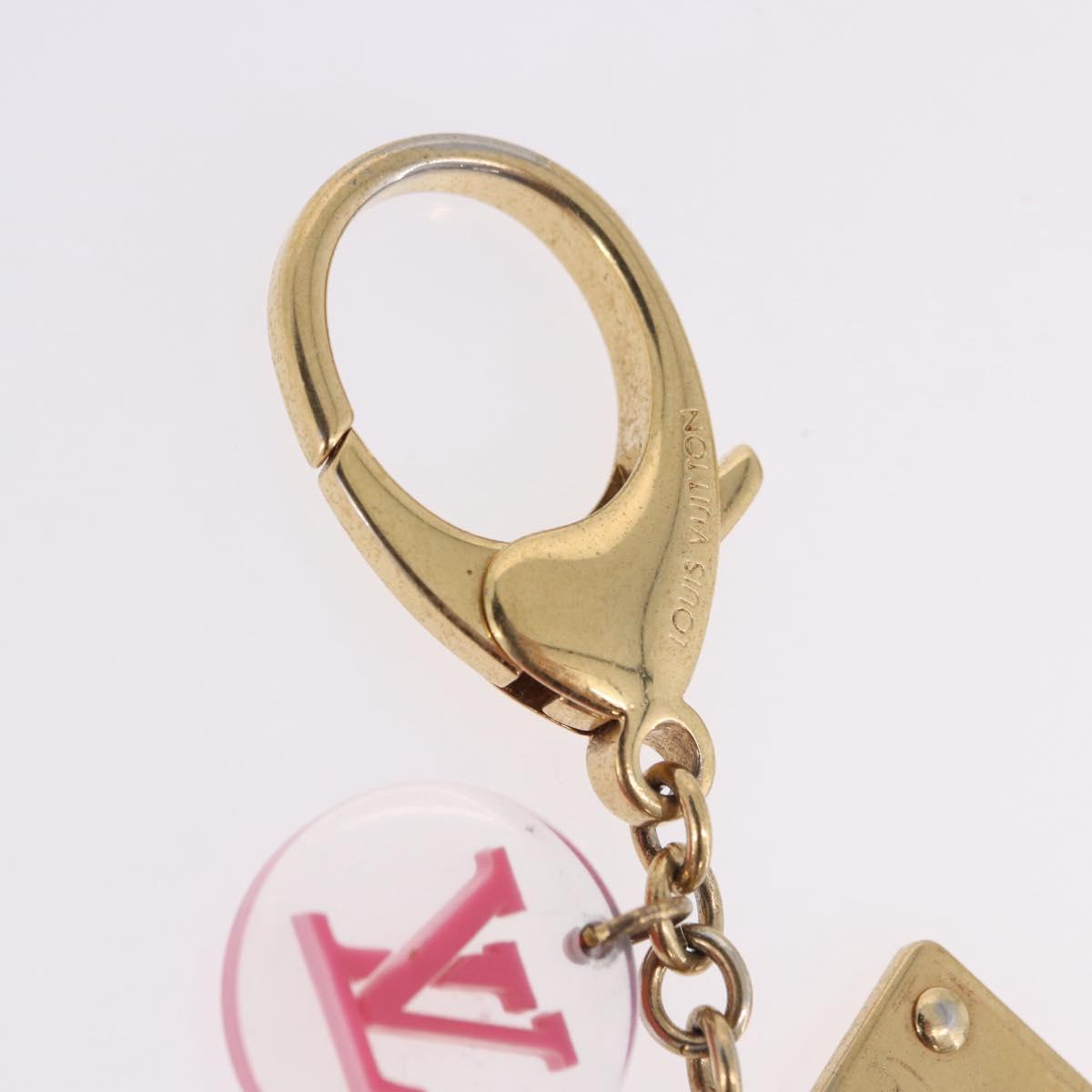 LOUIS VUITTON Porte Cles Fleur Charm Metal Multicolor M60046 LV Auth 202033